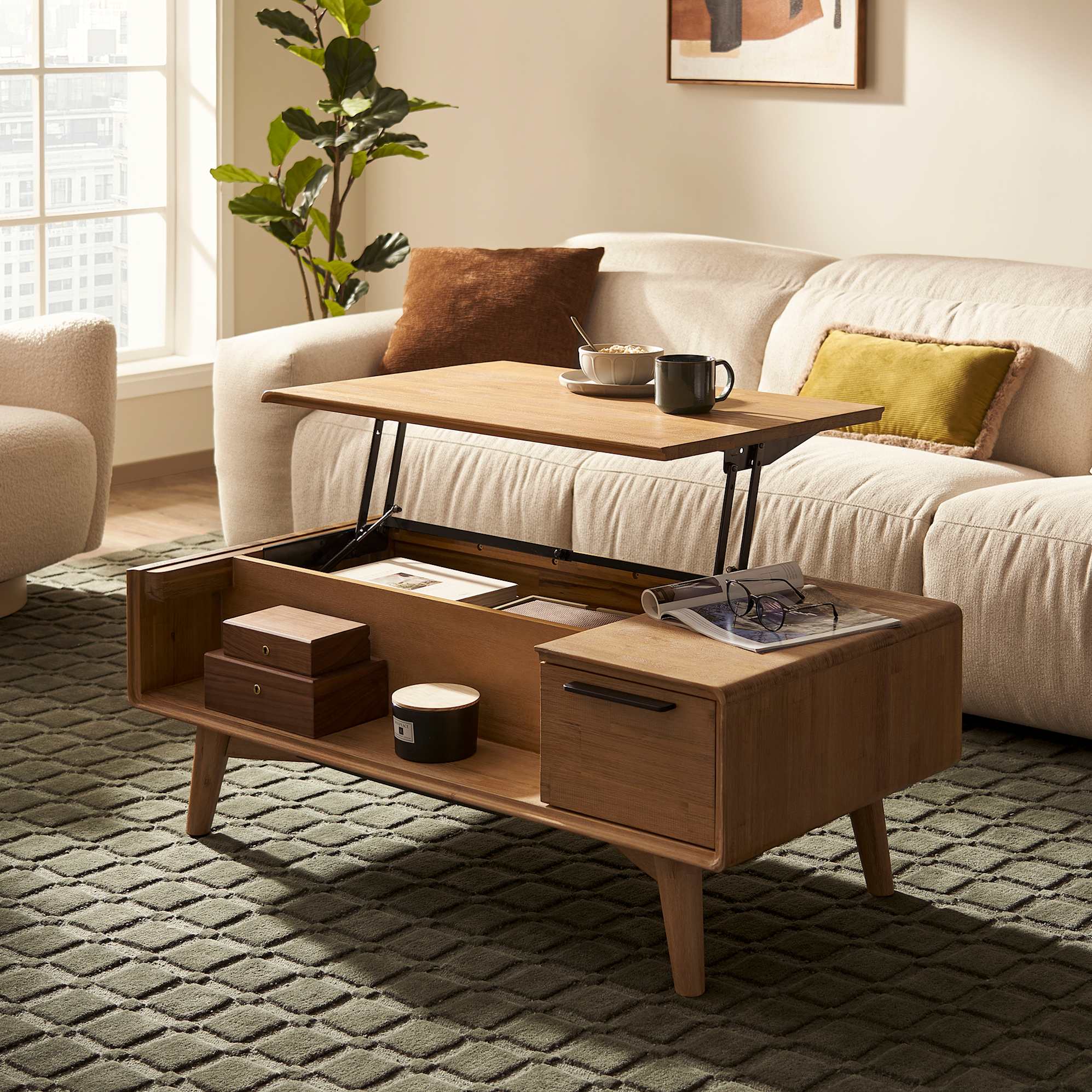 Seb Lift Top Coffee Table, Large 0