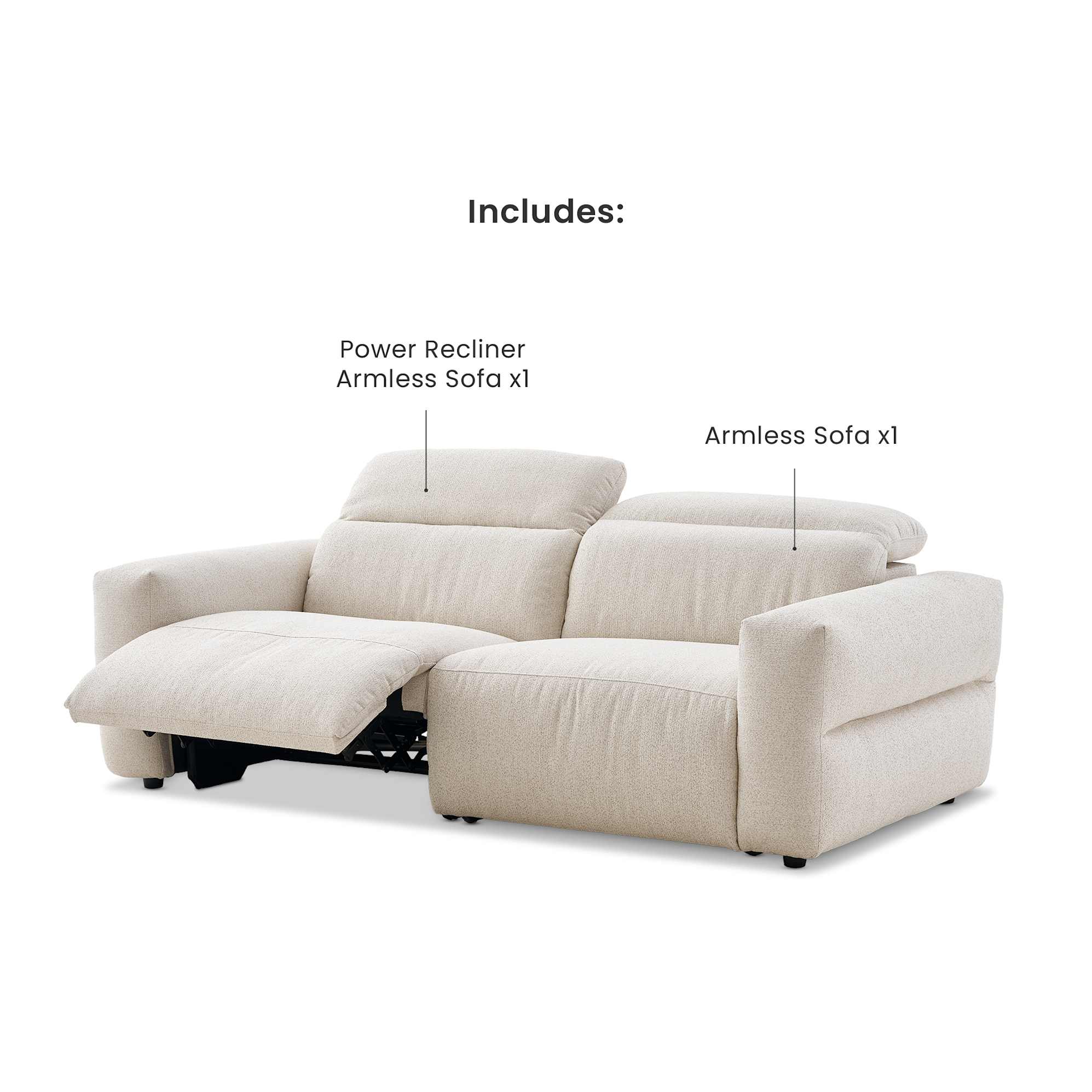 Jaron Performance Fabric Recliner 3 Seater Sofa 3