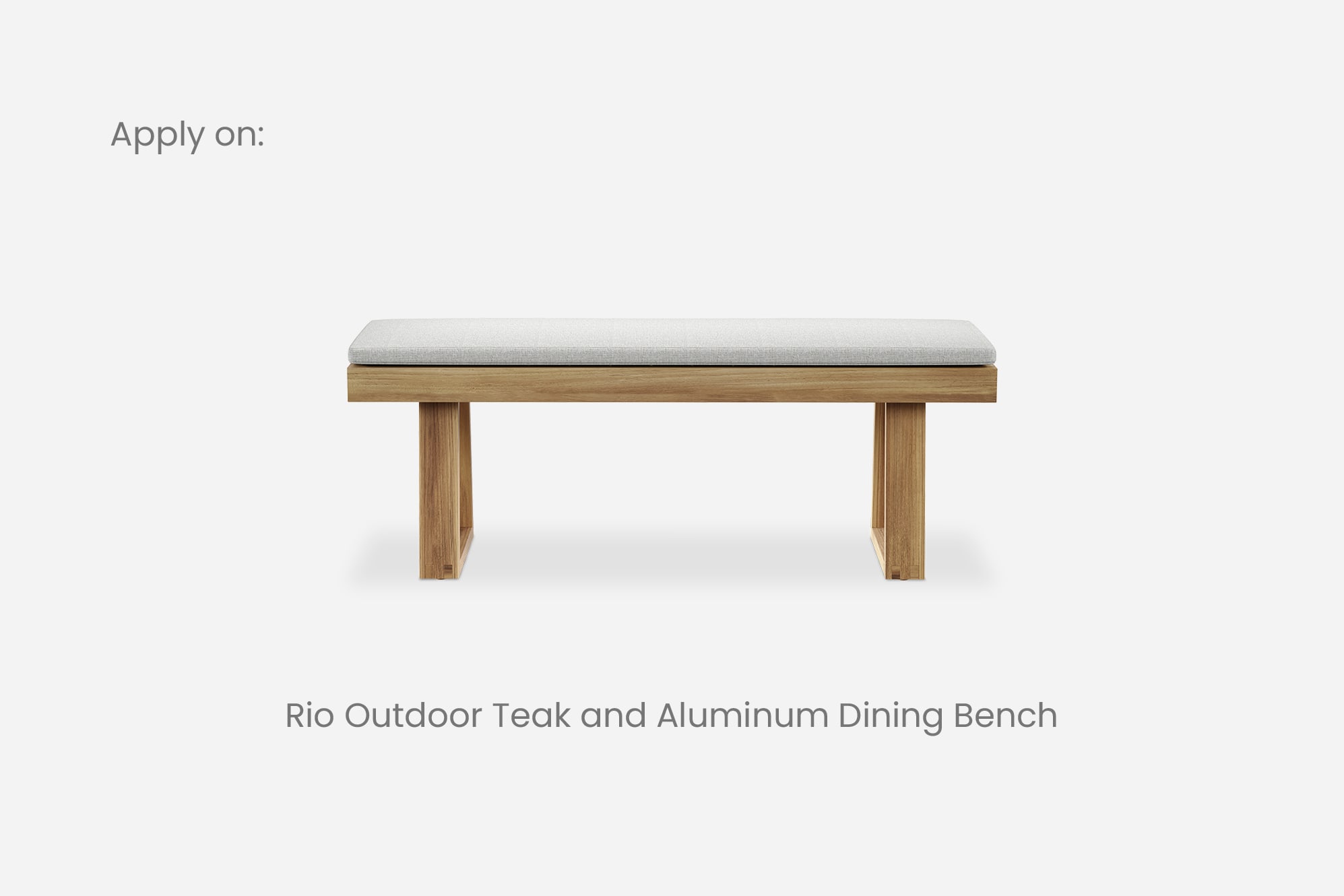 Rio Outdoor Dining Bench Cover, 51.2" 4