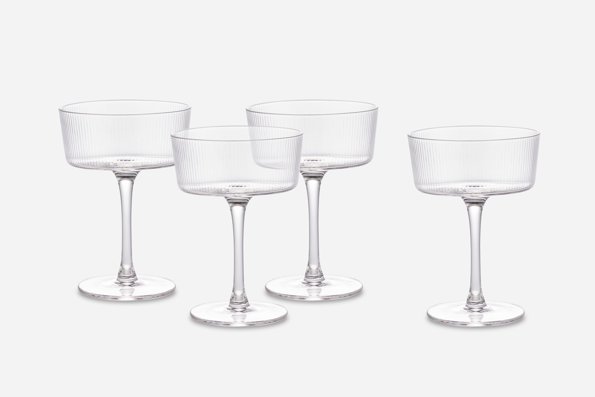 Flute Coupe Glasses, Set of 4 1