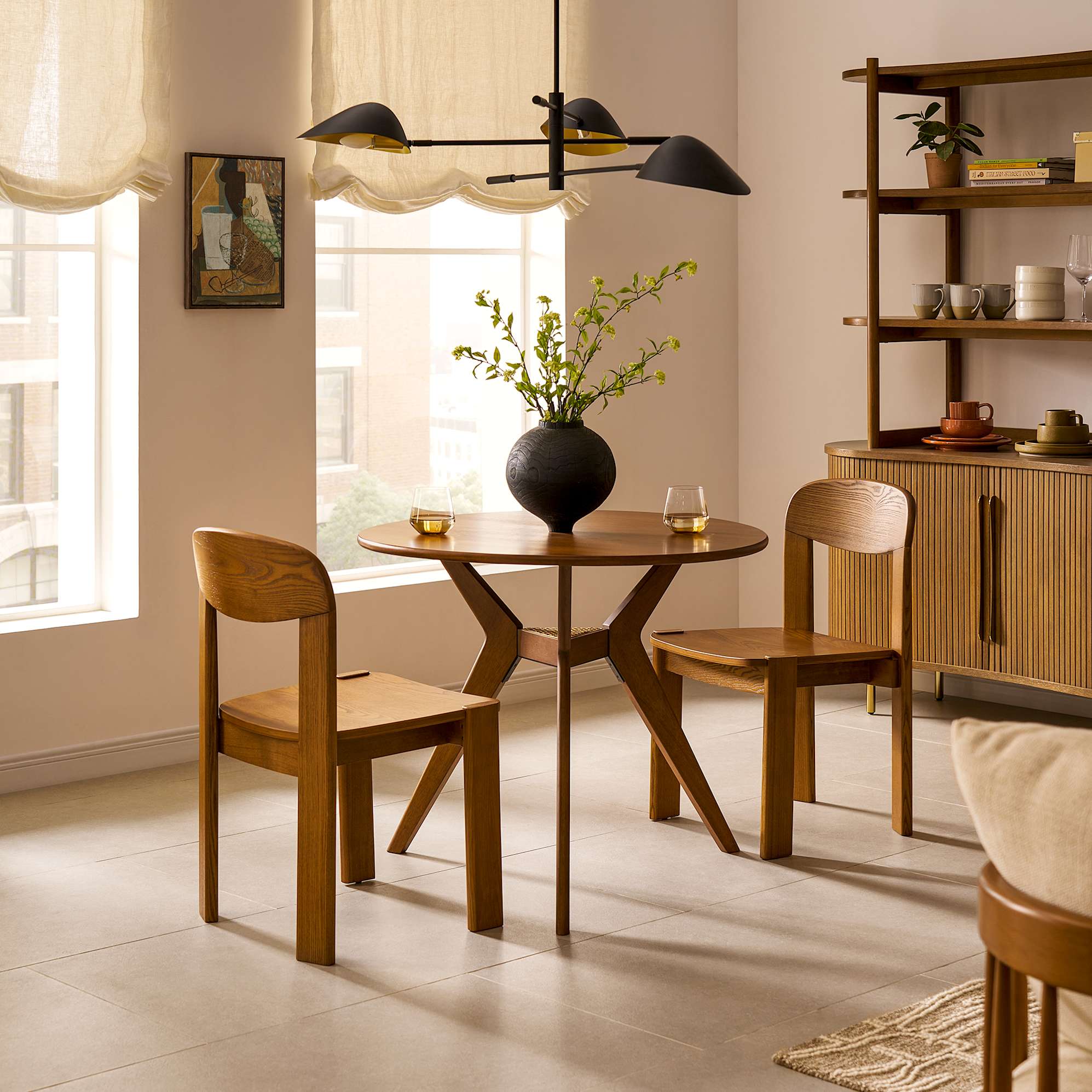 Anya Leather Dining Chair Set 1