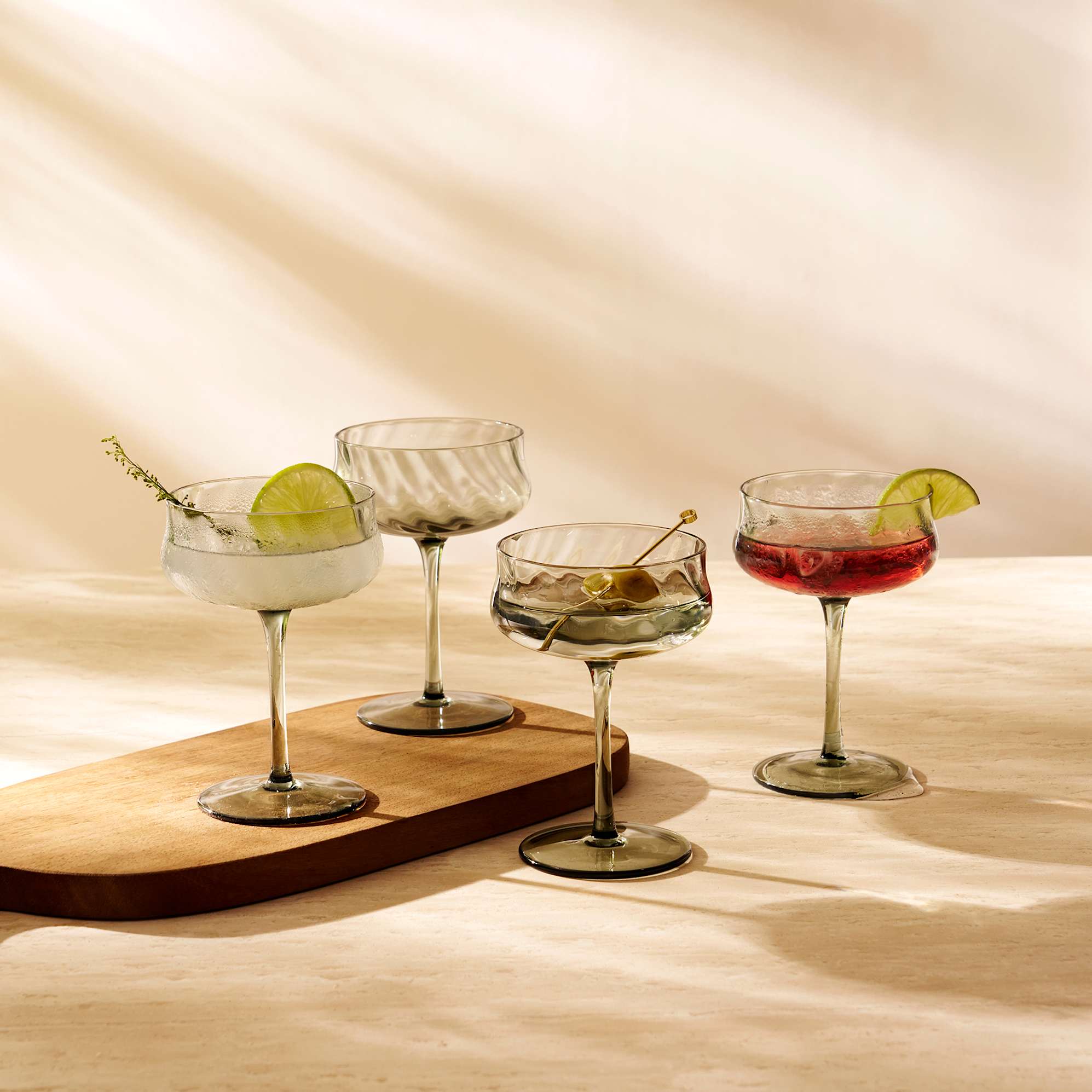 Cascade Coupe Glasses, Set of 4 0