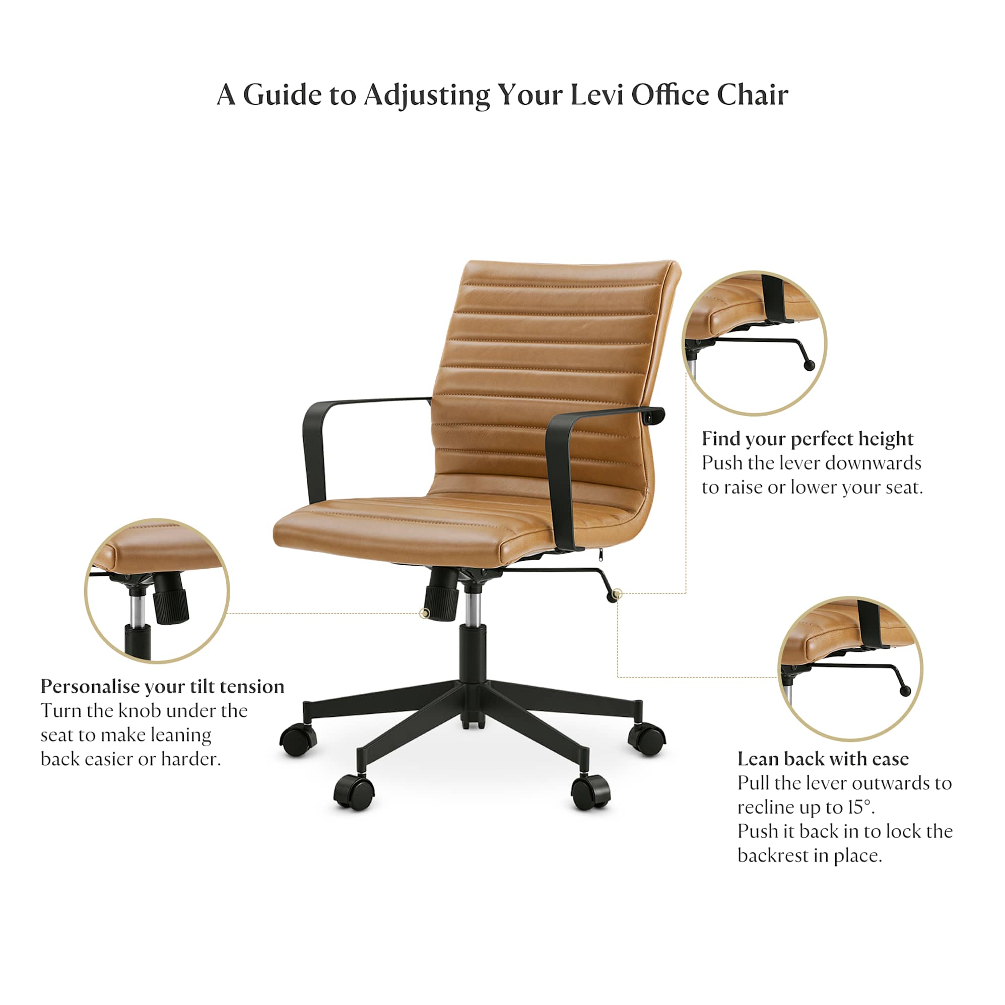 Levi Leather Office Chair 2