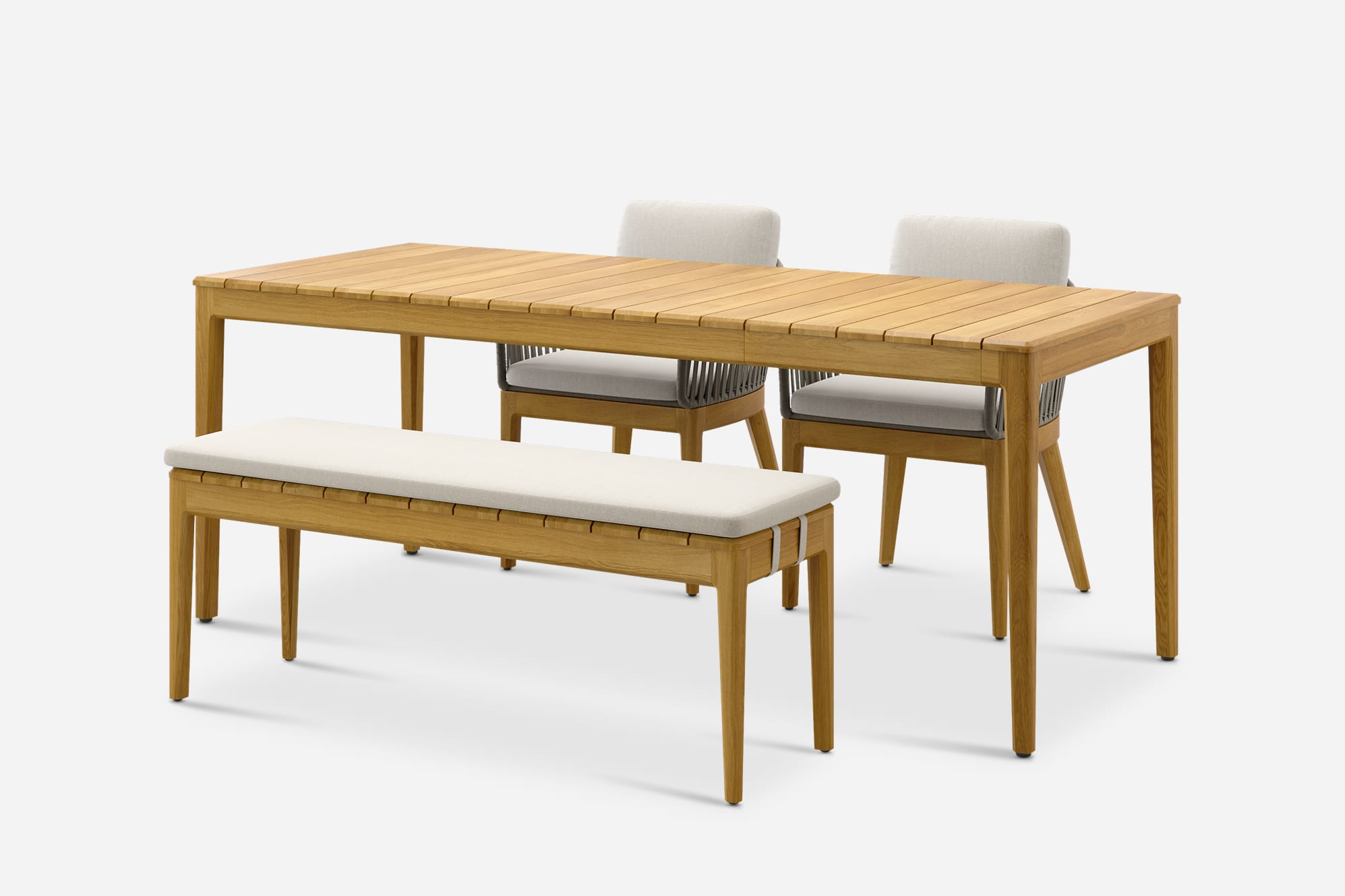 Isla Outdoor Extendable Dining Set for 4-6 2