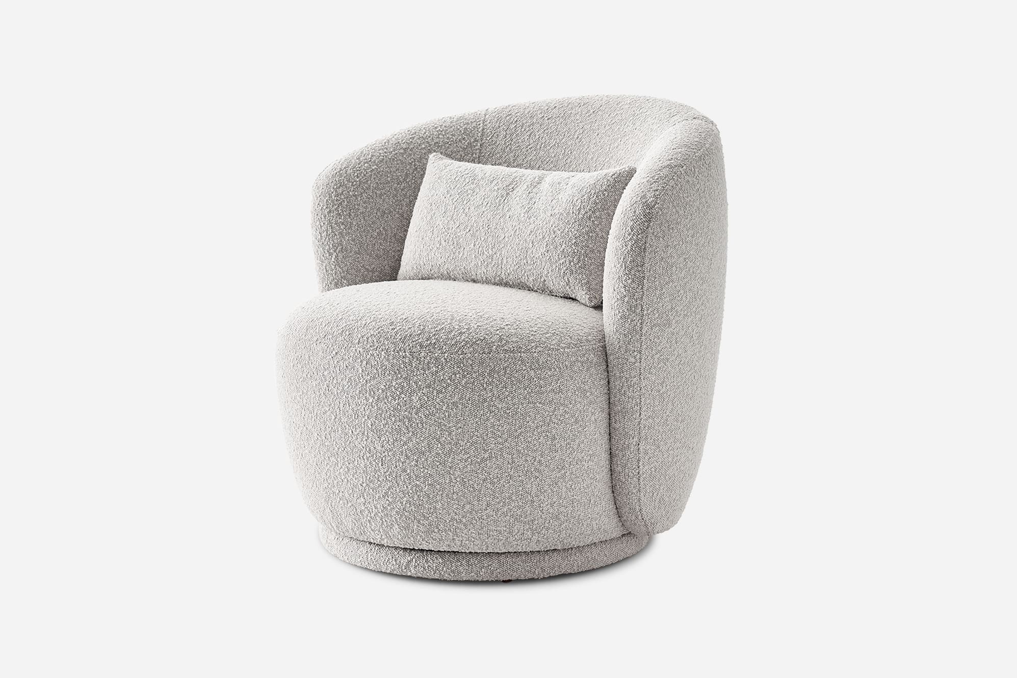 Avery Performance Bouclé Swivel Armchair 1