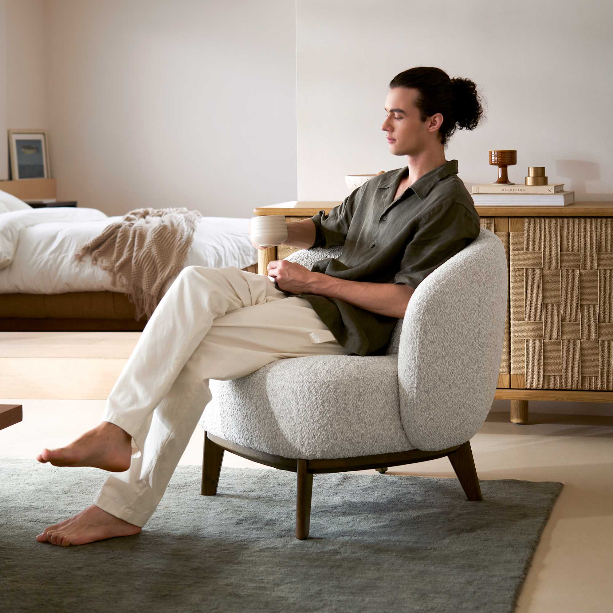 Avery Performance Bouclé Armchair 2