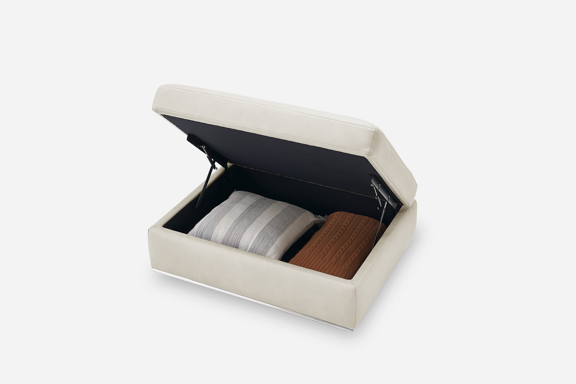 Hamilton Leather Storage Ottoman 2