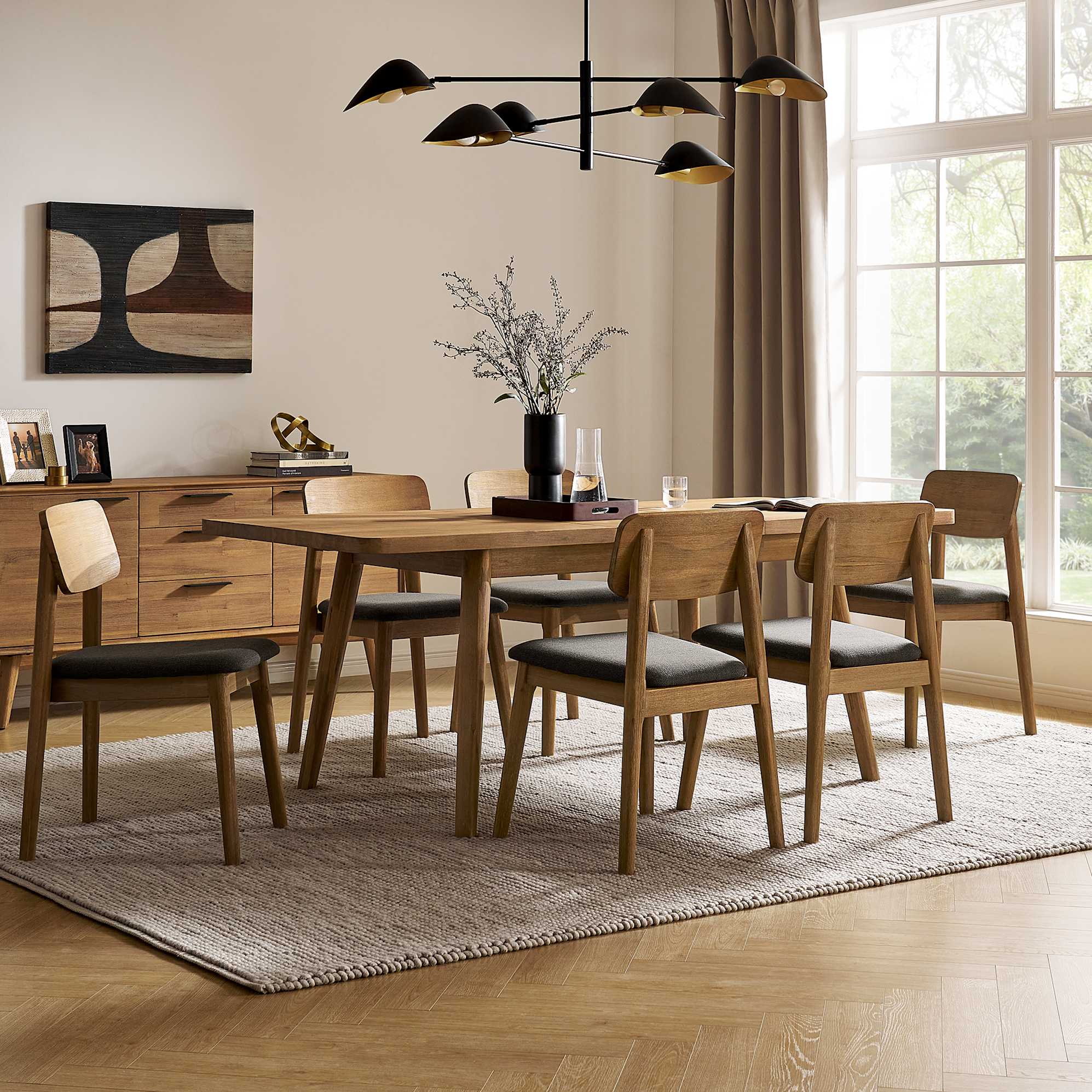 Seb Extendable Dining Set for 4-6 0