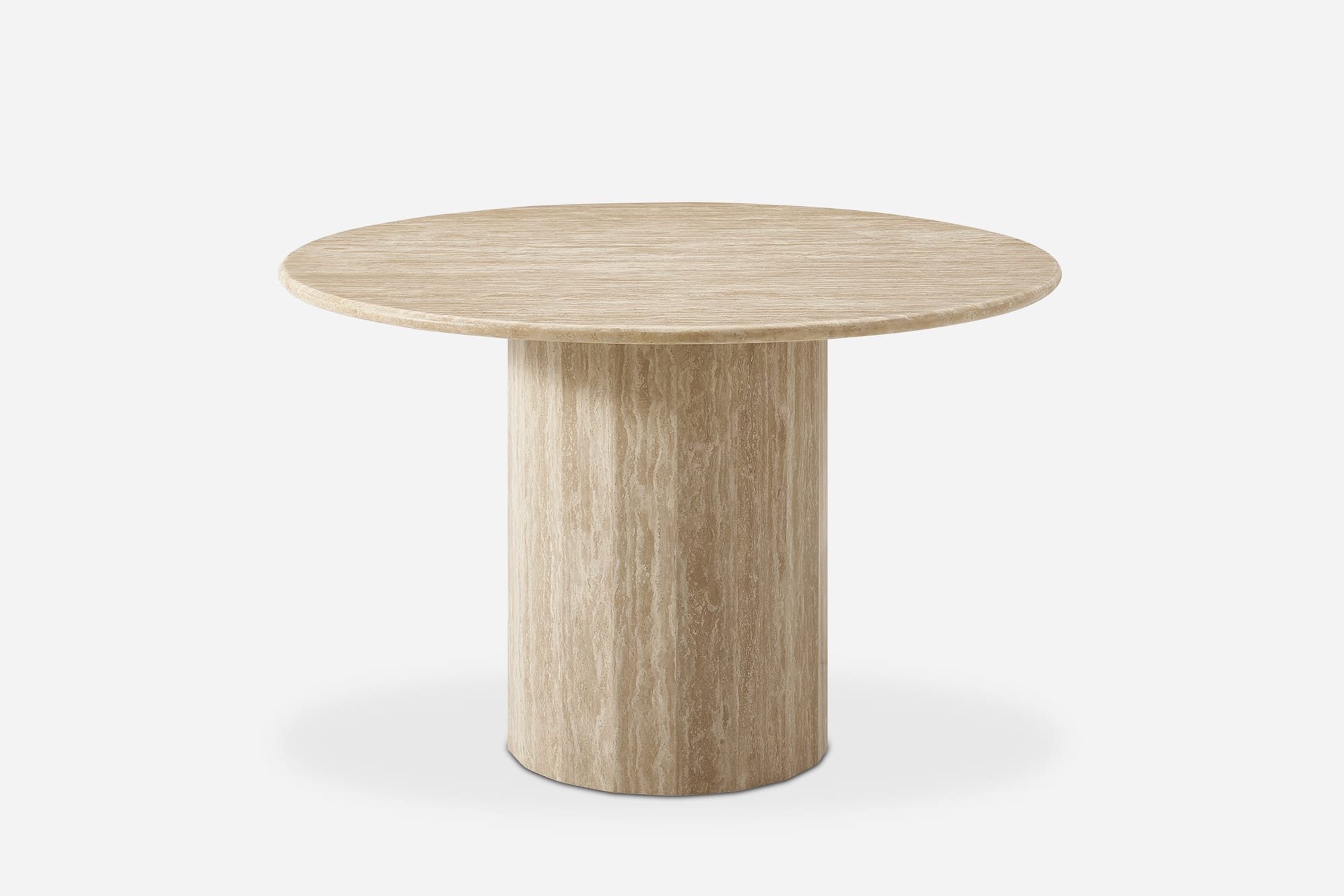 Belmont Travertine Round Dining Table 1