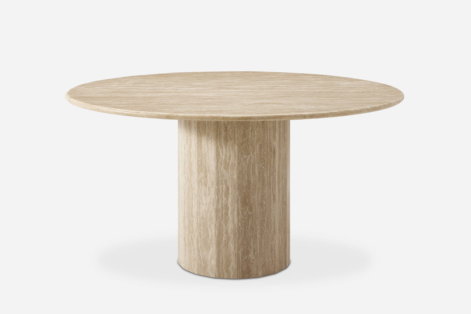 Belmont Travertine Round Dining Table 1