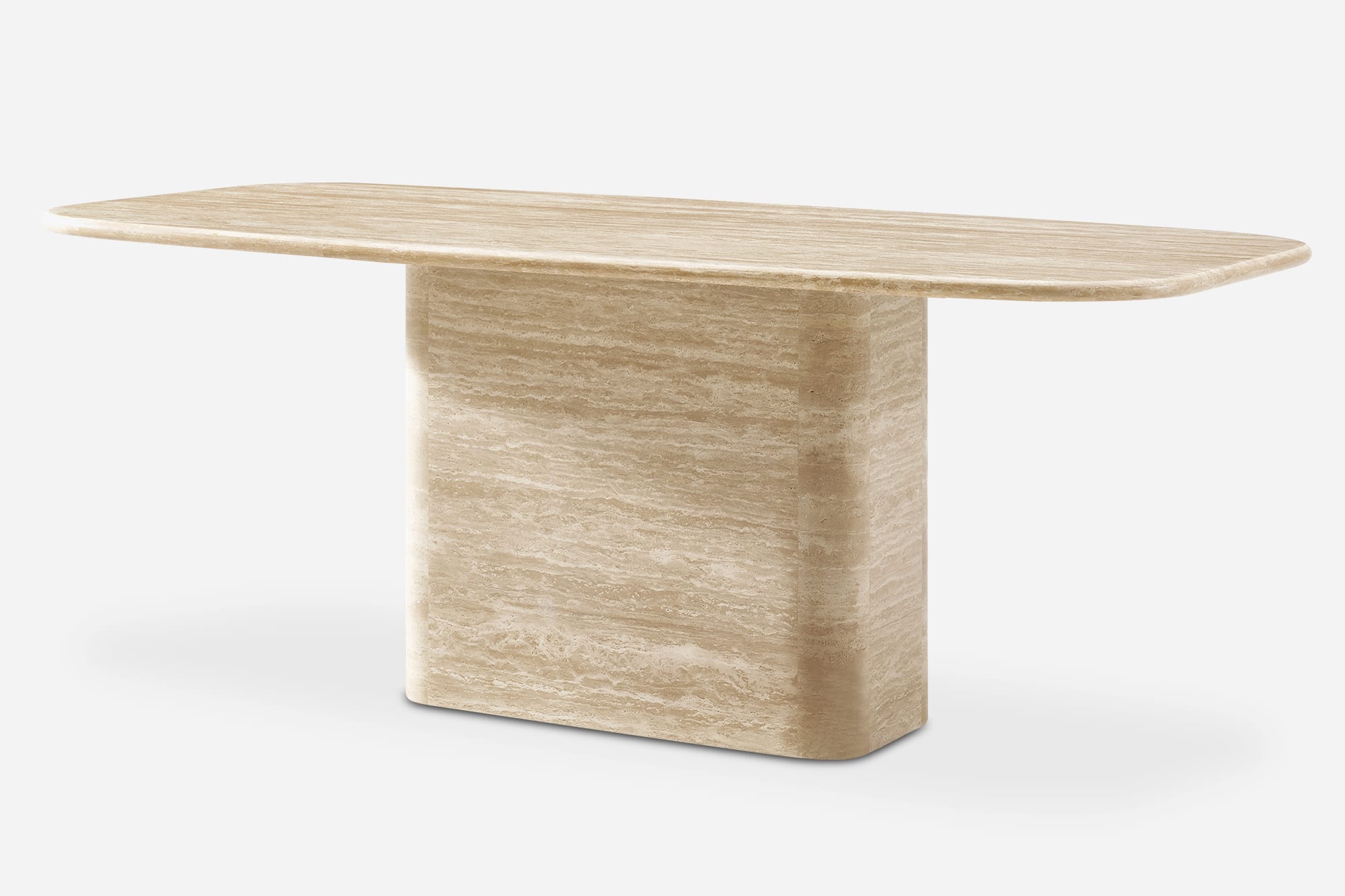 Belmont Travertine Rectangular Dining Table 6