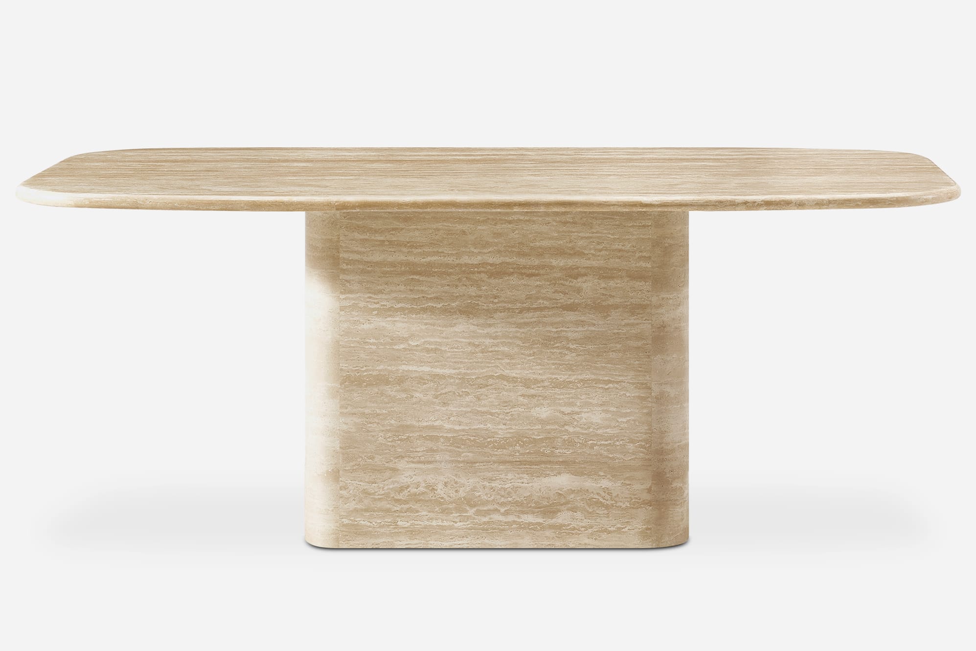 Belmont Travertine Rectangular Dining Table 1