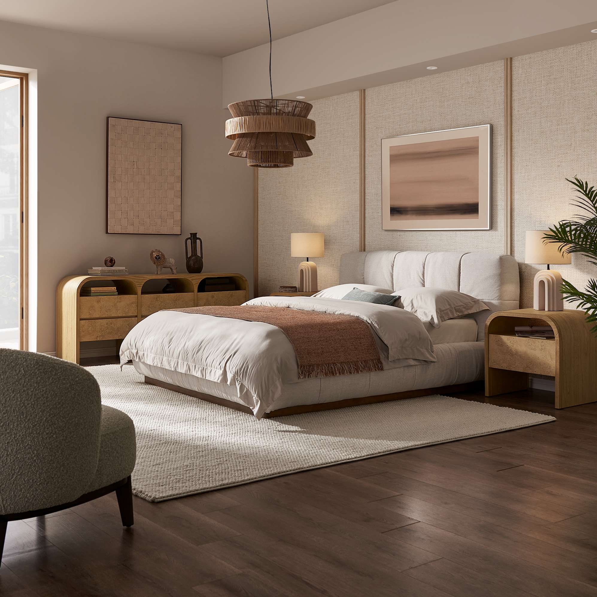 Esmee Performance Fabric Bed 0