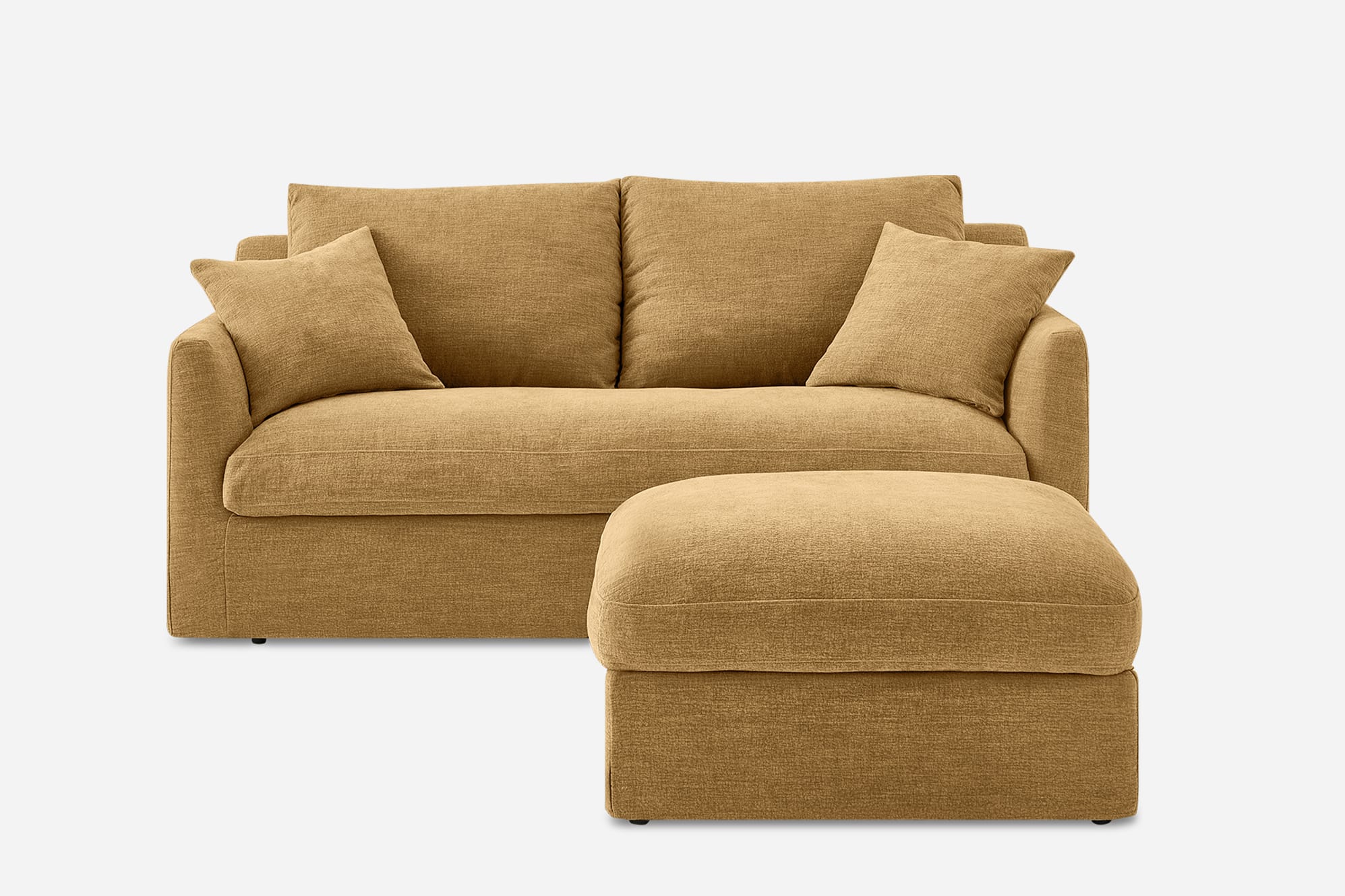 Agnes Slipcover Storage 2 Seater Sofa with Footstool 2