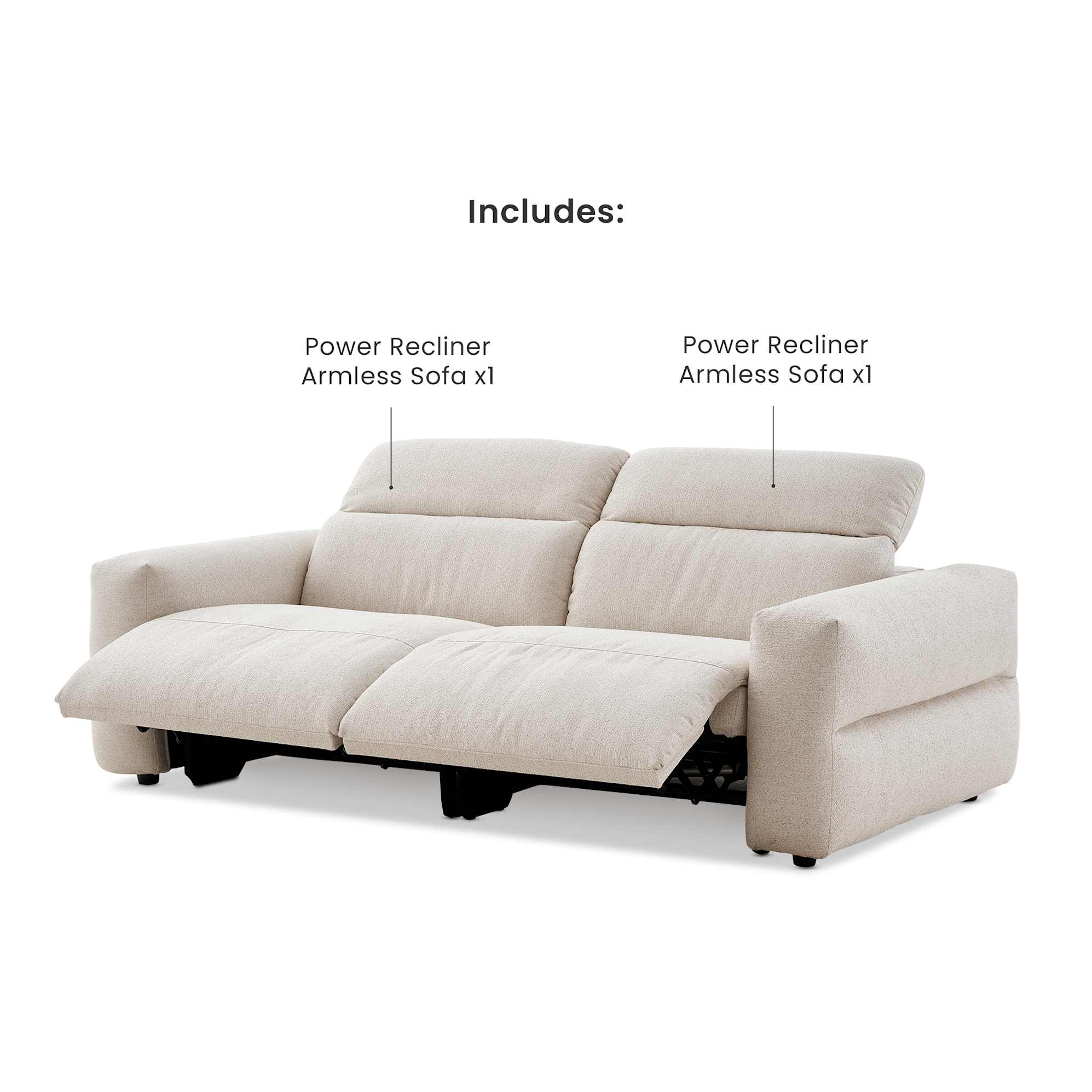 Jaron Leather Recliner 3 Seater Sofa 4