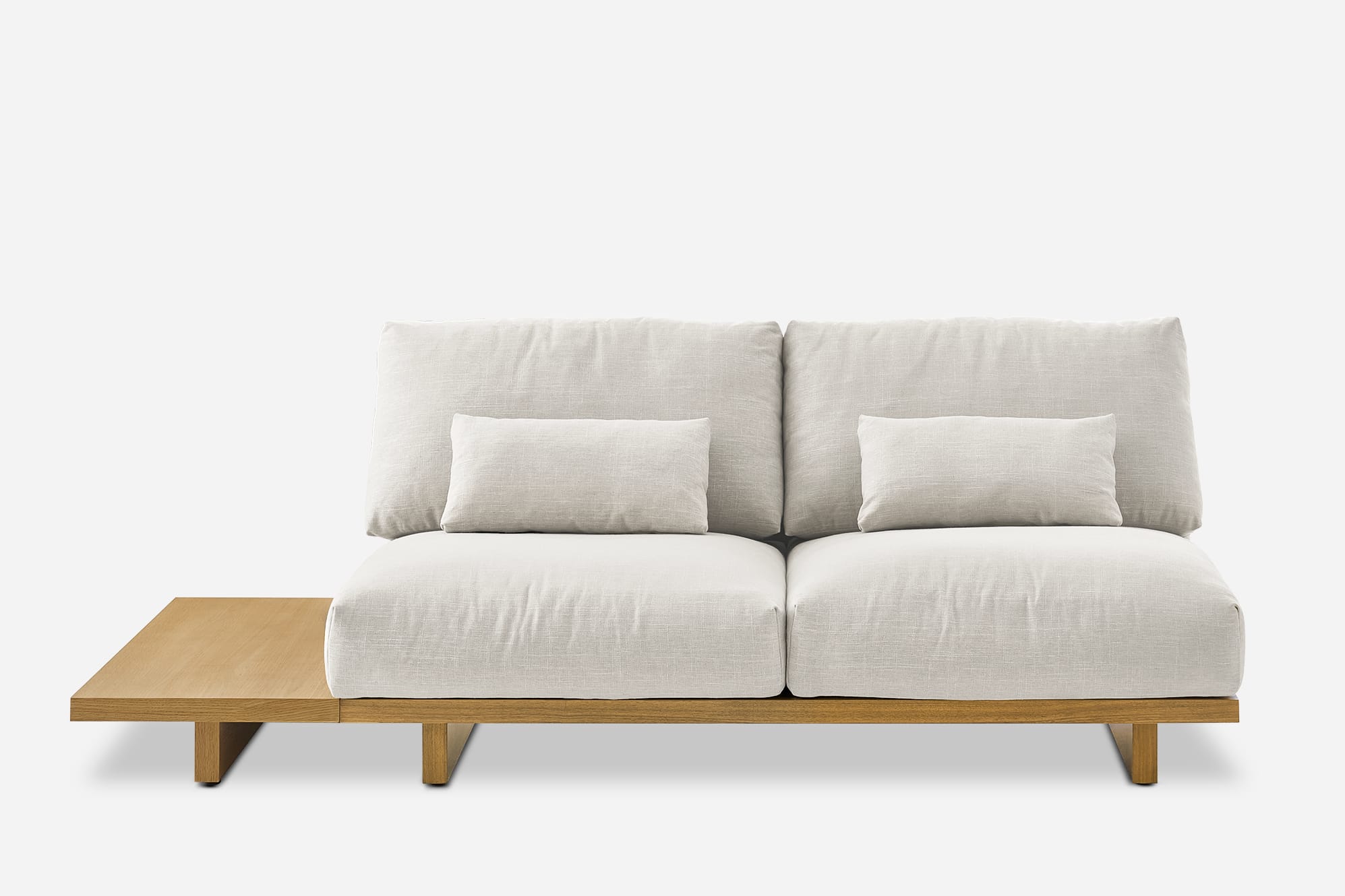 Mori Performance Fabric Armless 2 Seater Sofa 2