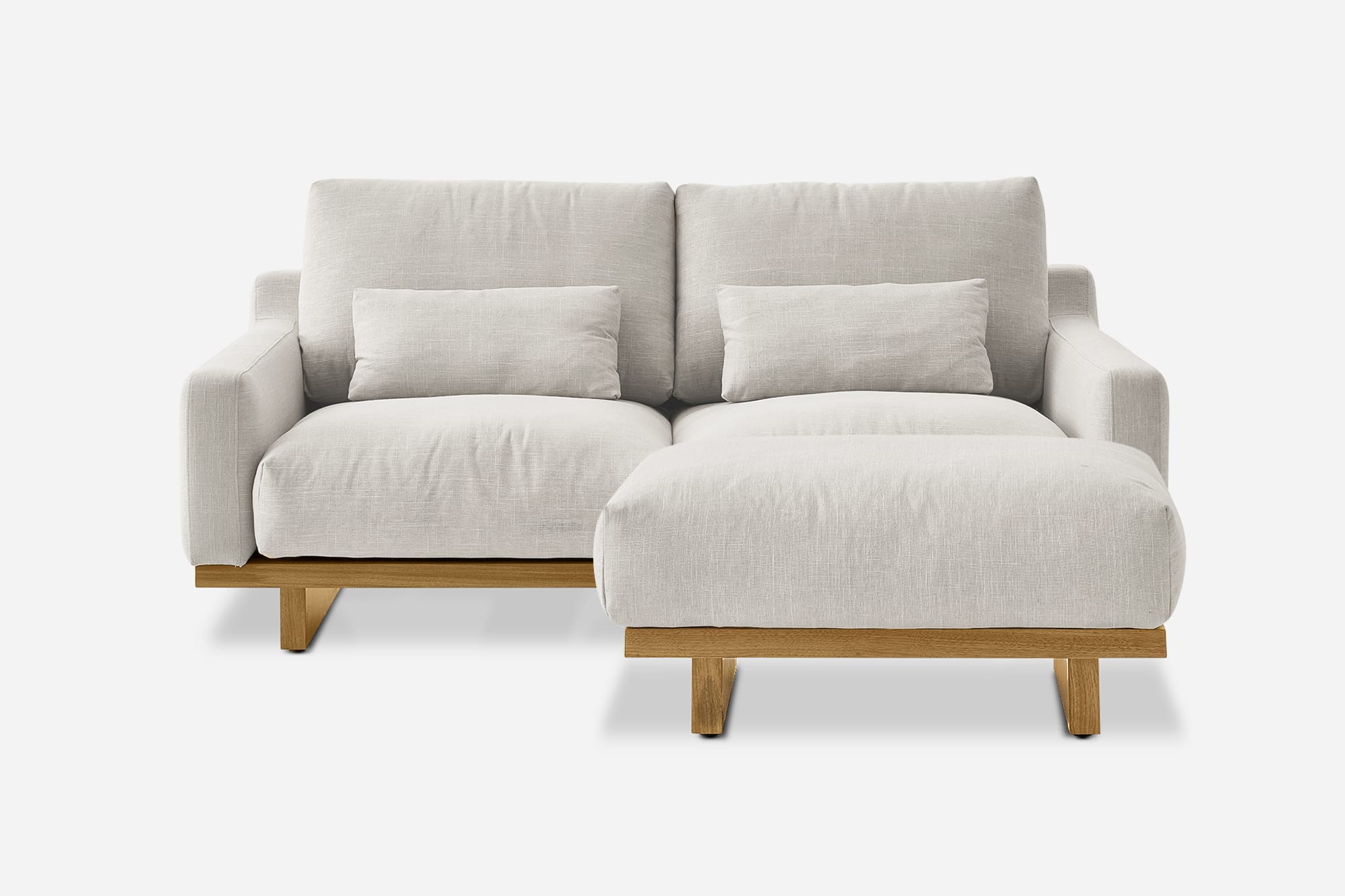 Mori Performance Fabric 2 Seater Sofa with Footstool 2