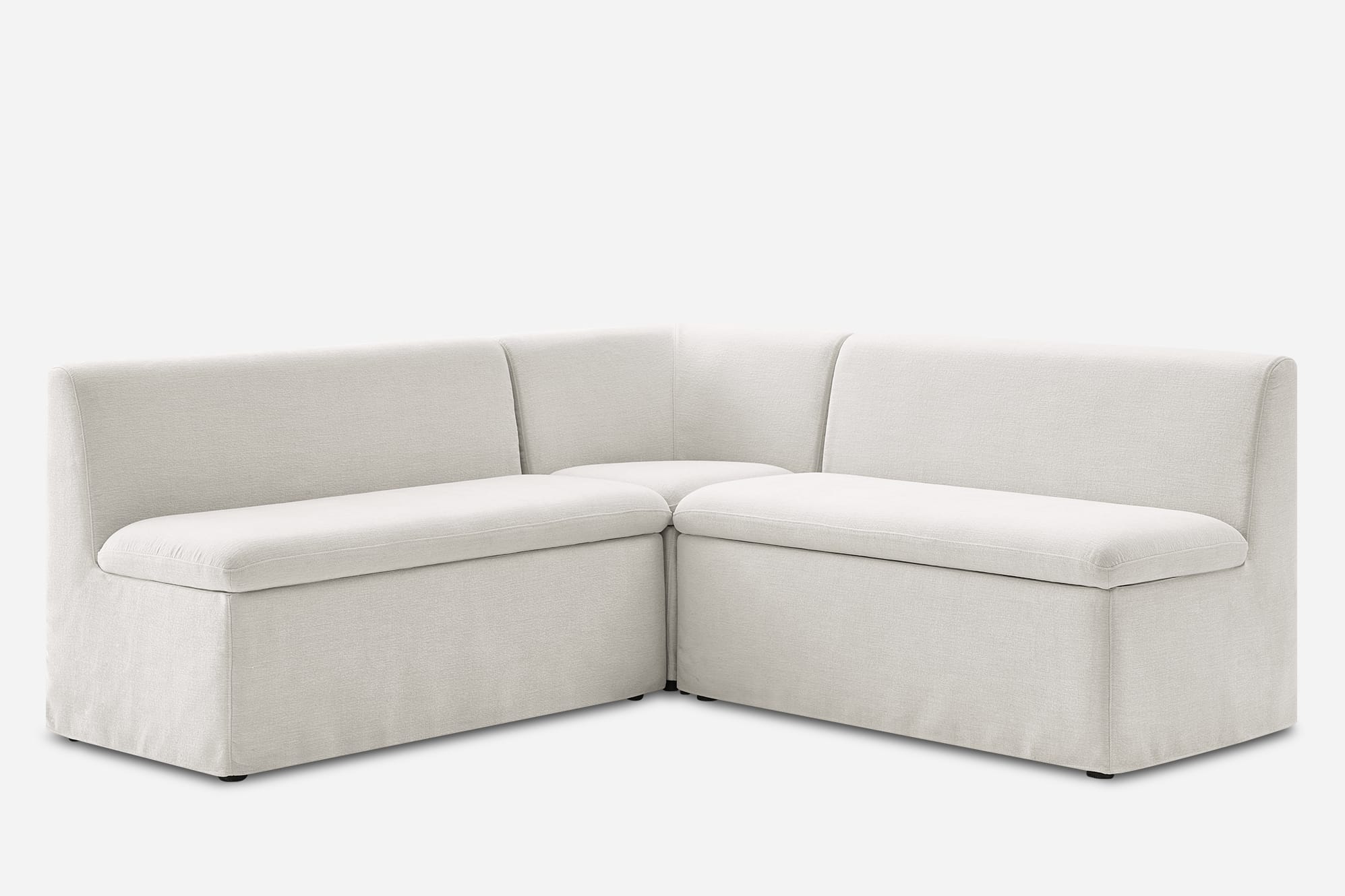 Callie Slipcover Extended L-Shaped Storage Banquette 0