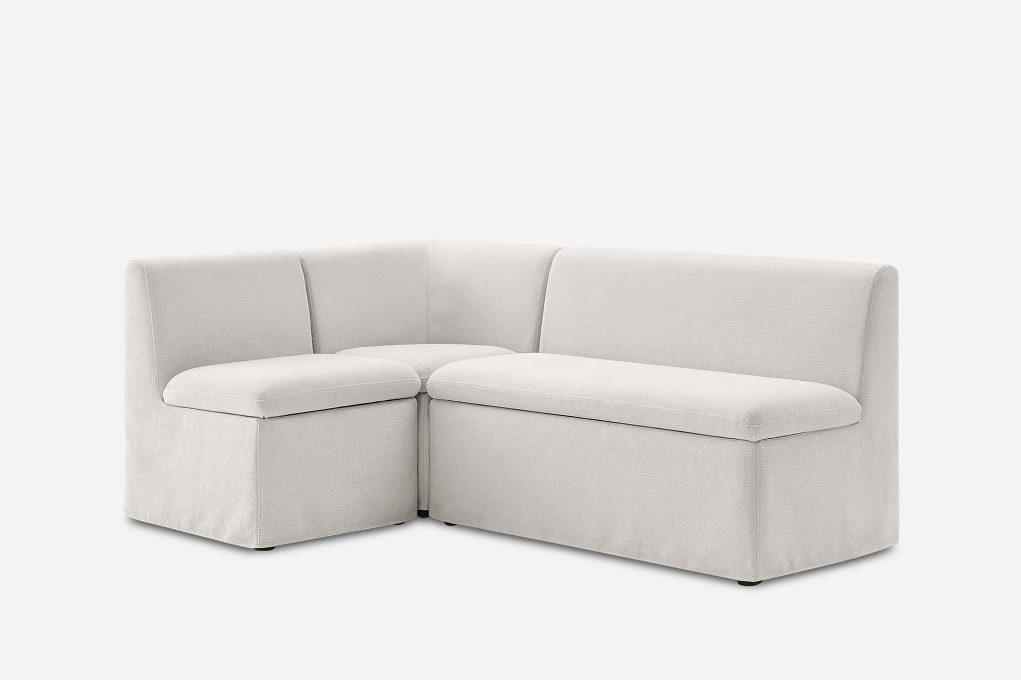 Callie Slipcover L-Shaped Storage Banquette 0