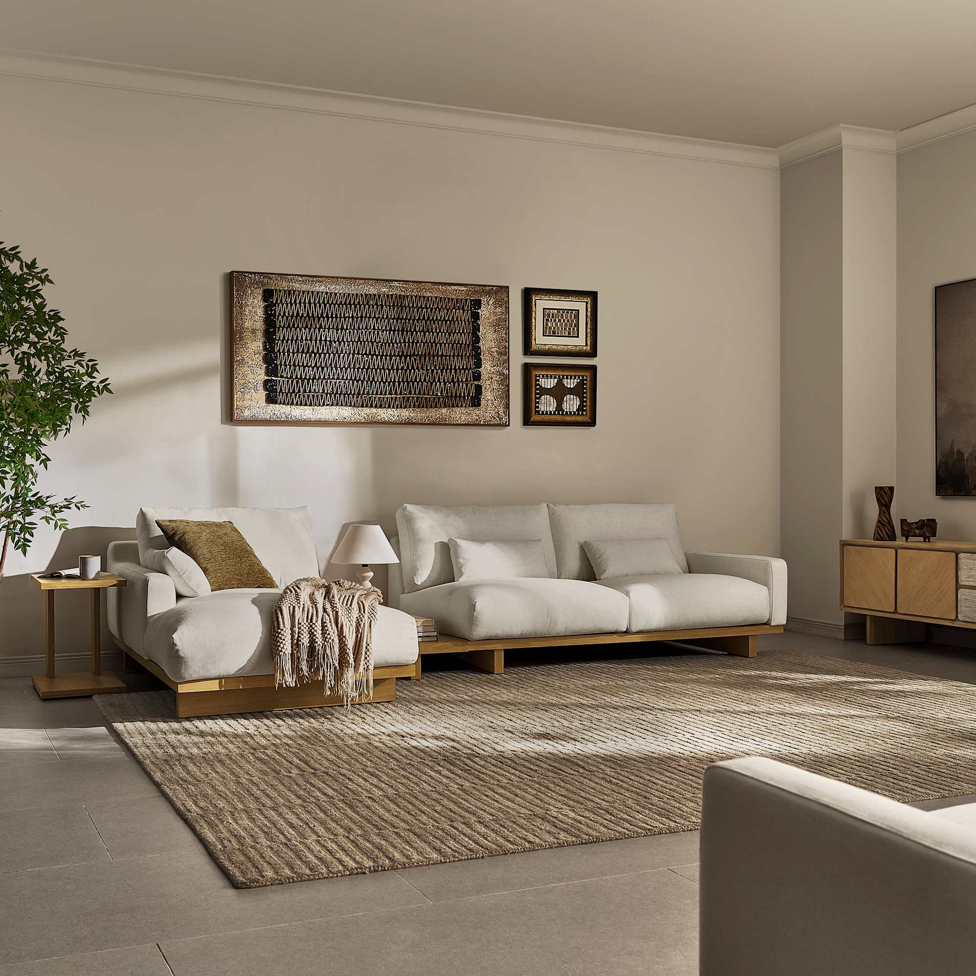 Mori Performance Fabric Chaise Sectional Sofa 3