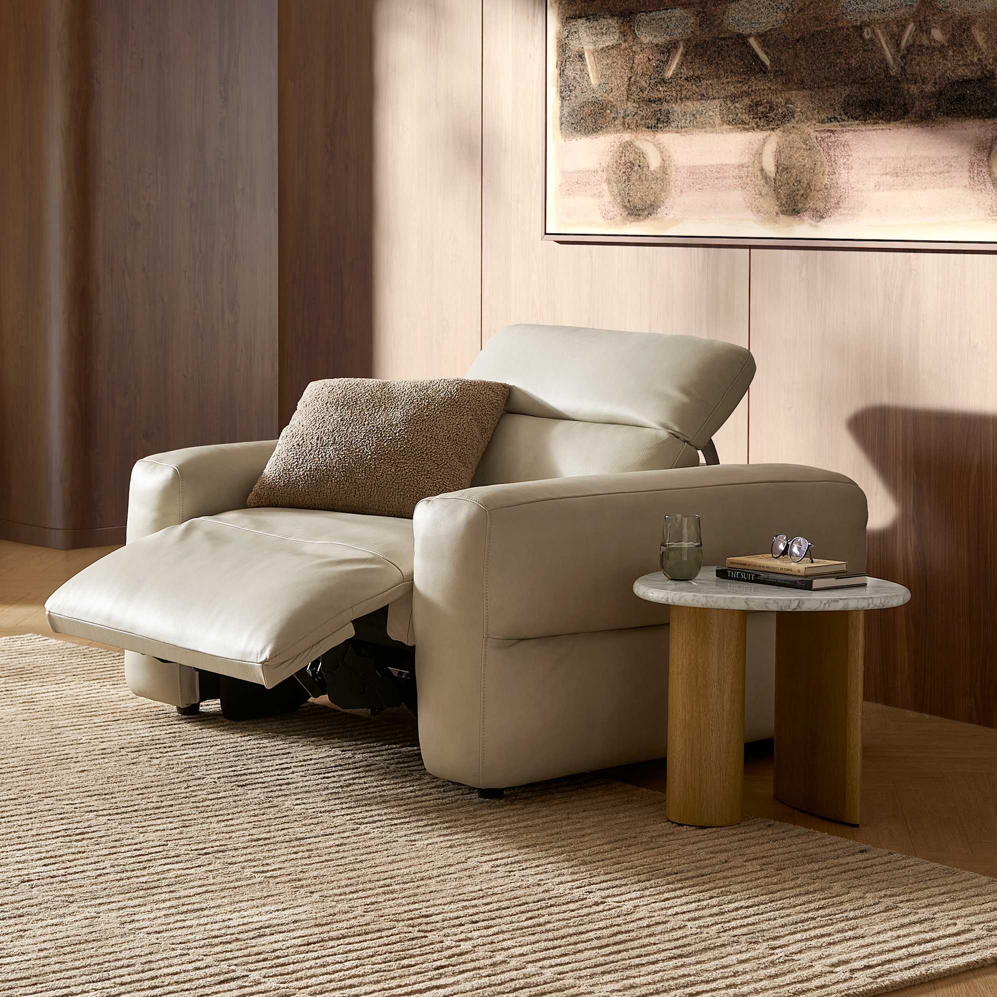 Jaron Leather Recliner Armchair 0