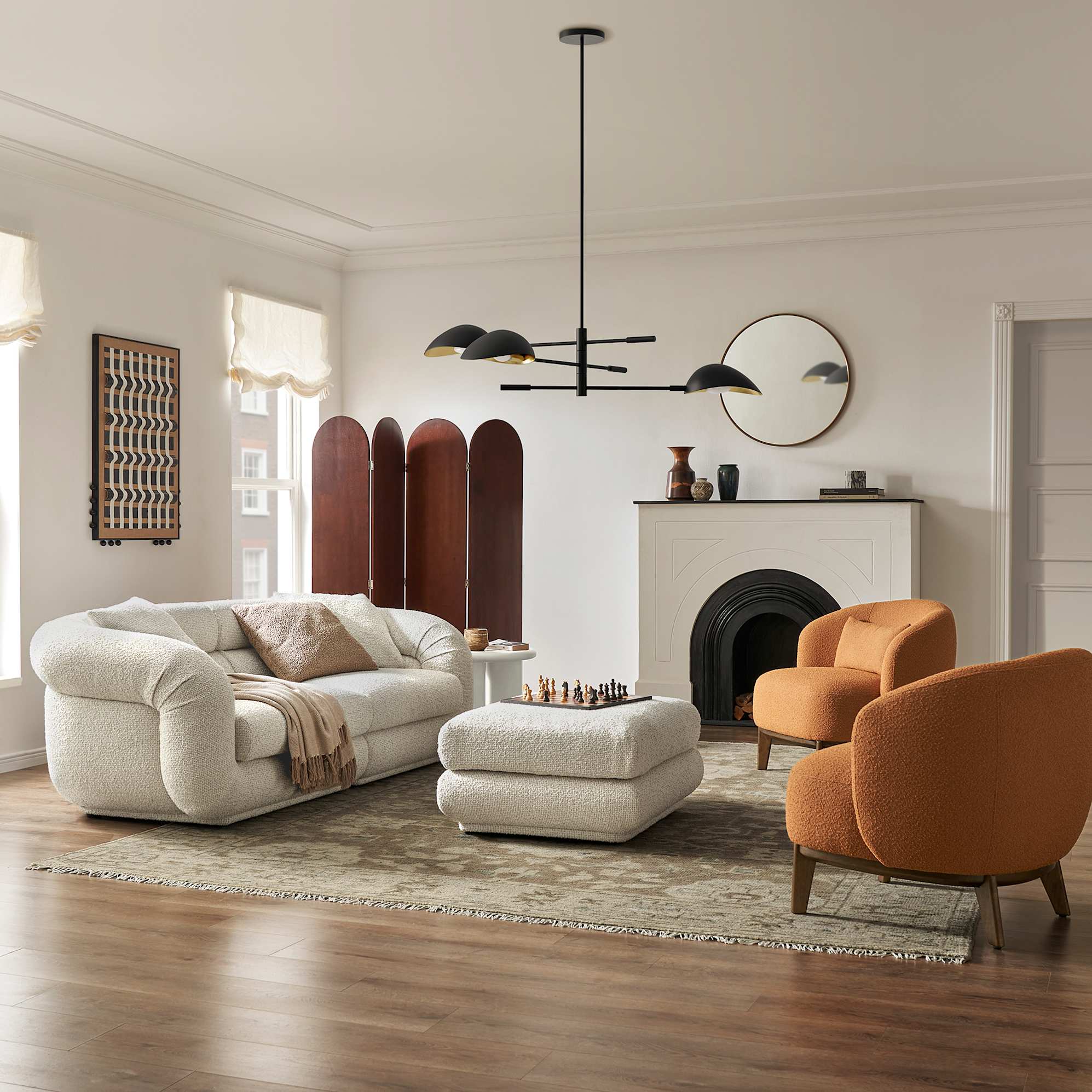 Solari Performance Fabric Left Arm Sofa 1