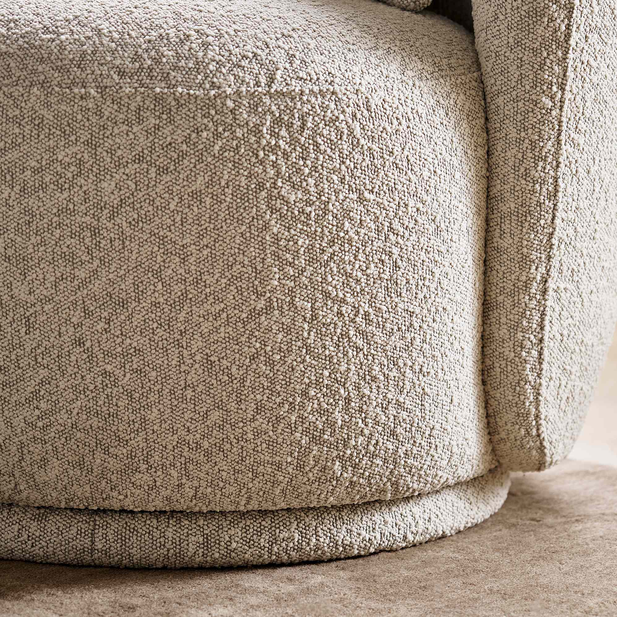Avery Performance Bouclé Swivel Armchair with Ottoman 3