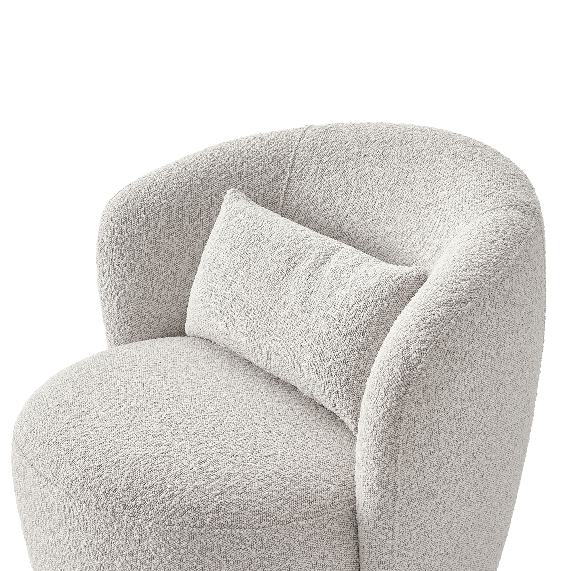Avery Performance Bouclé Armchair with Ottoman 4