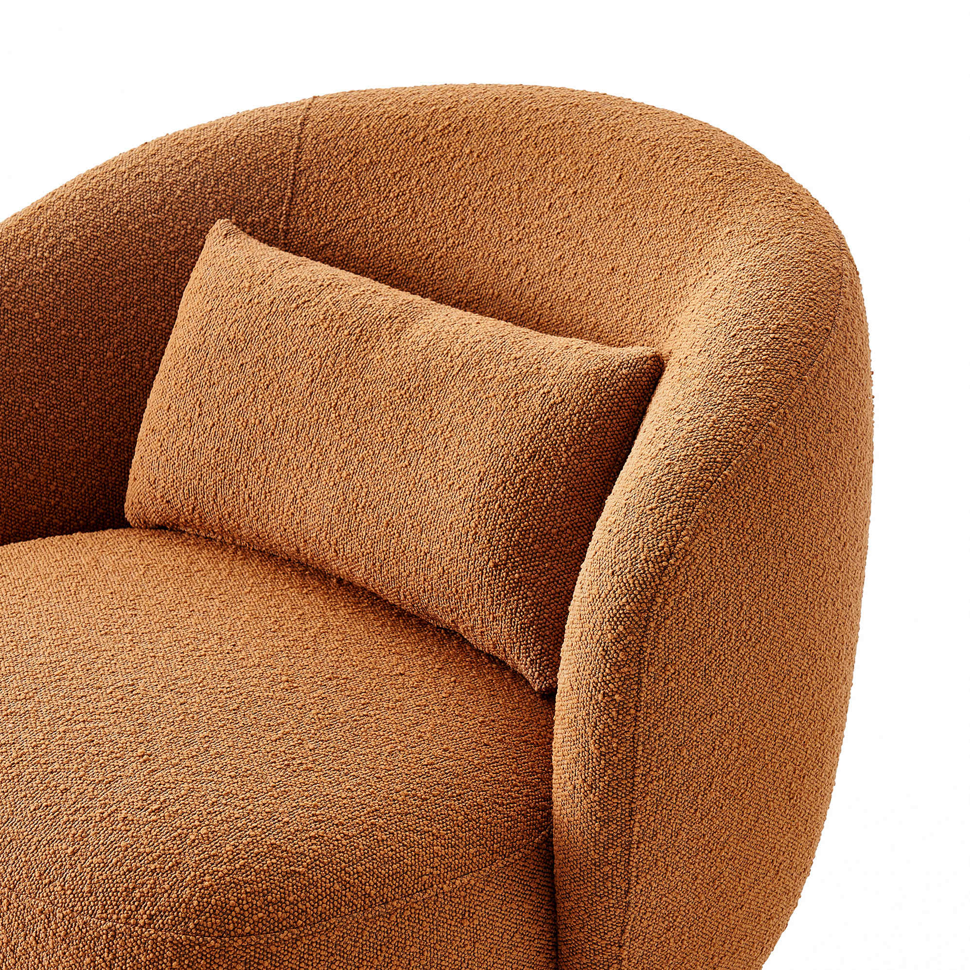 Avery Performance Bouclé Swivel Armchair with Footstool 5