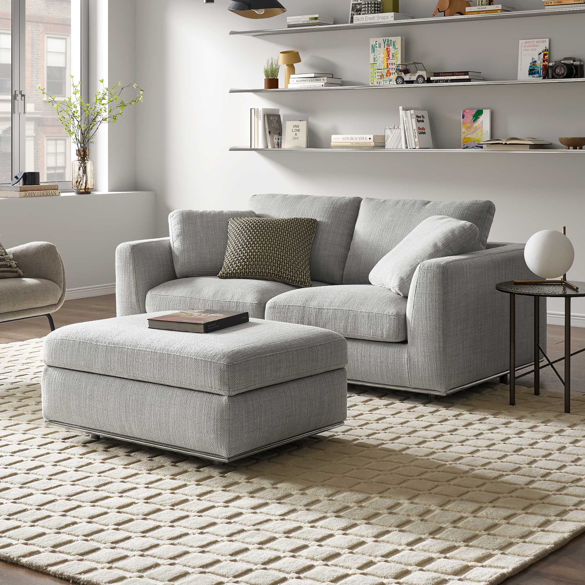 Hamilton 3 Seater Sofa with Storage Footstool 0