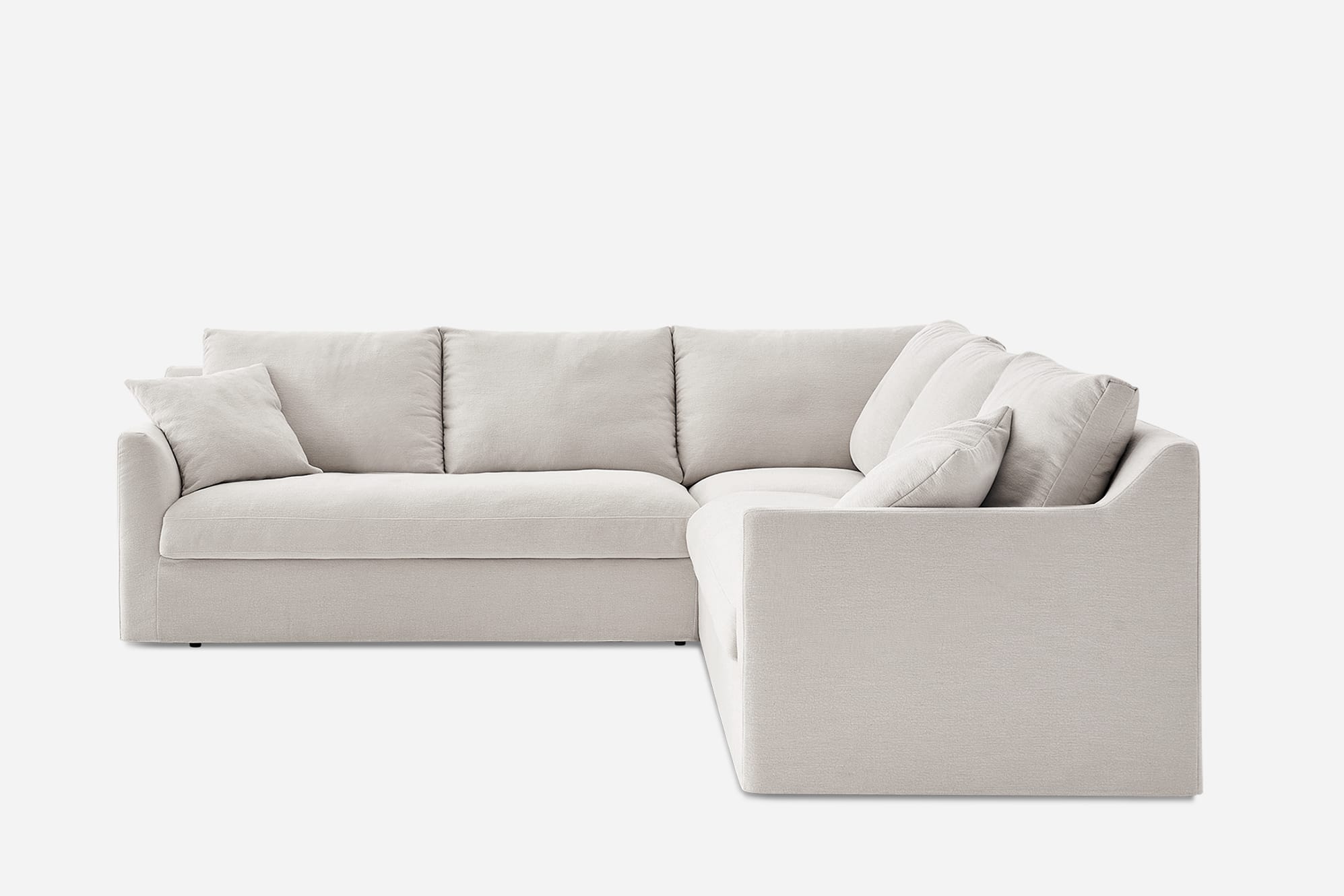 Agnes Slipcover Storage L-Shaped Sectional Sofa 8