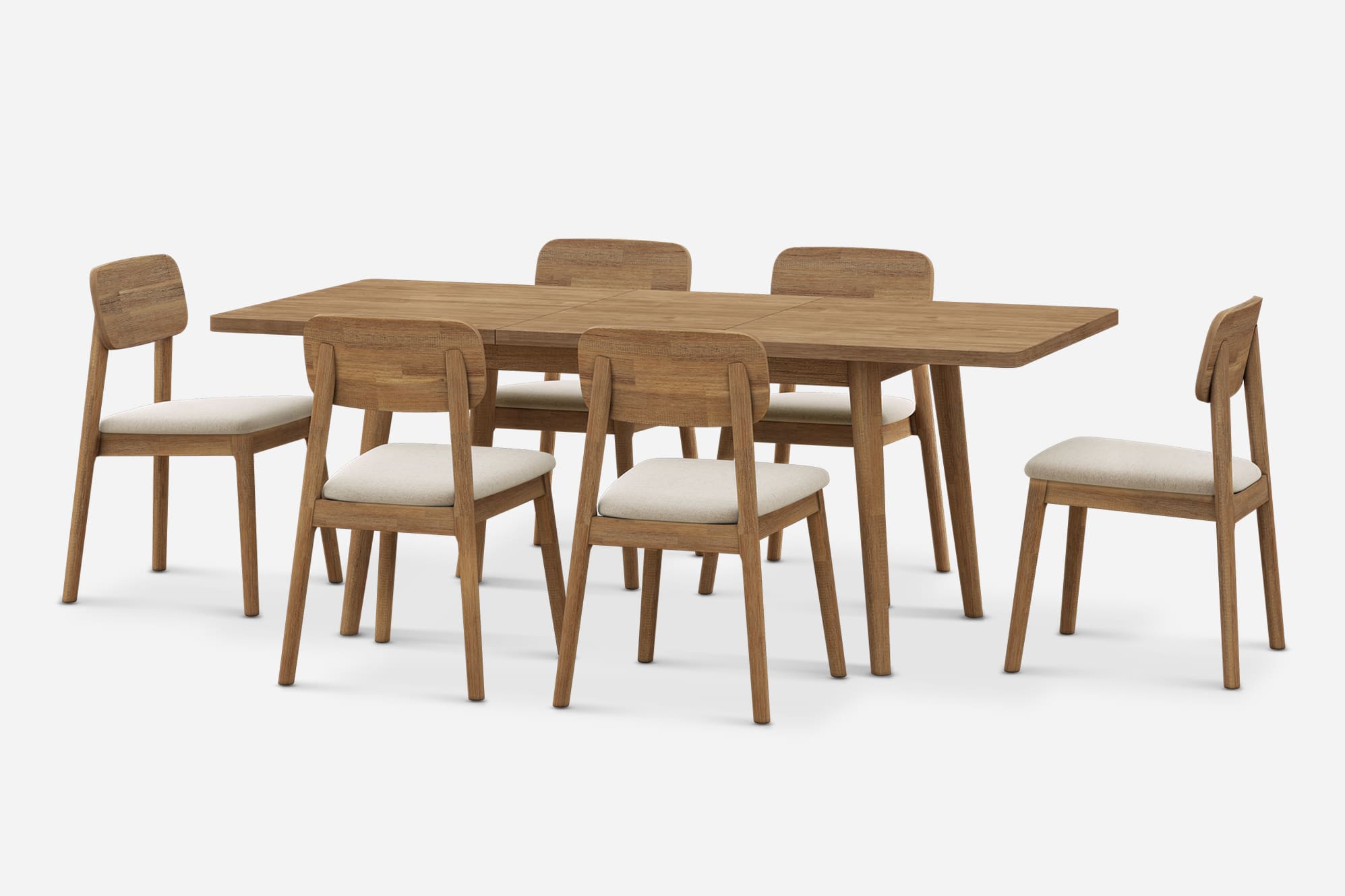Seb Extendable Dining Set for 4-6 2