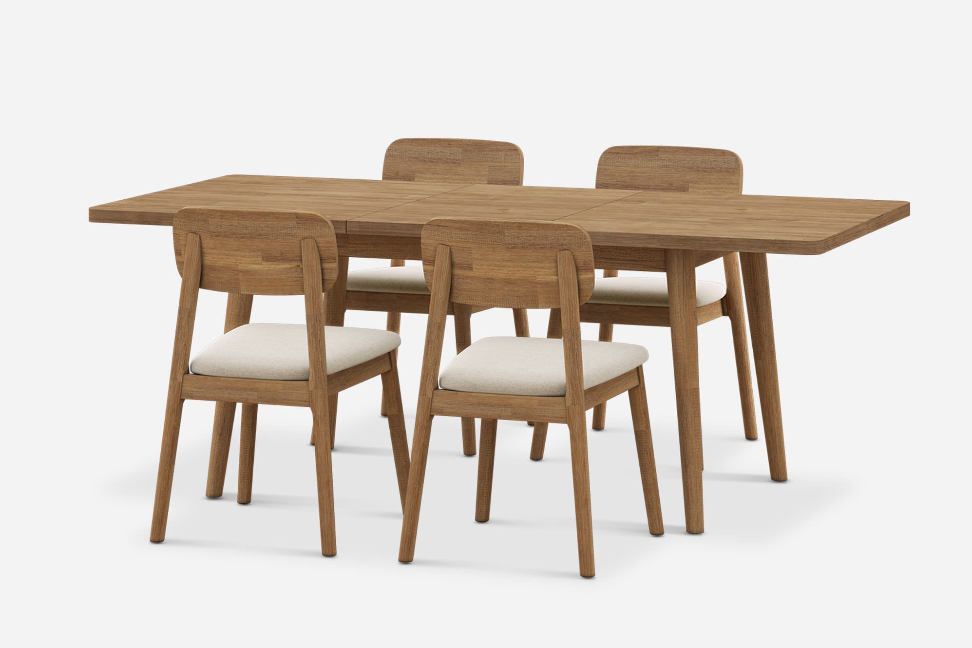 Seb Extendable Dining Set for 4-6 2