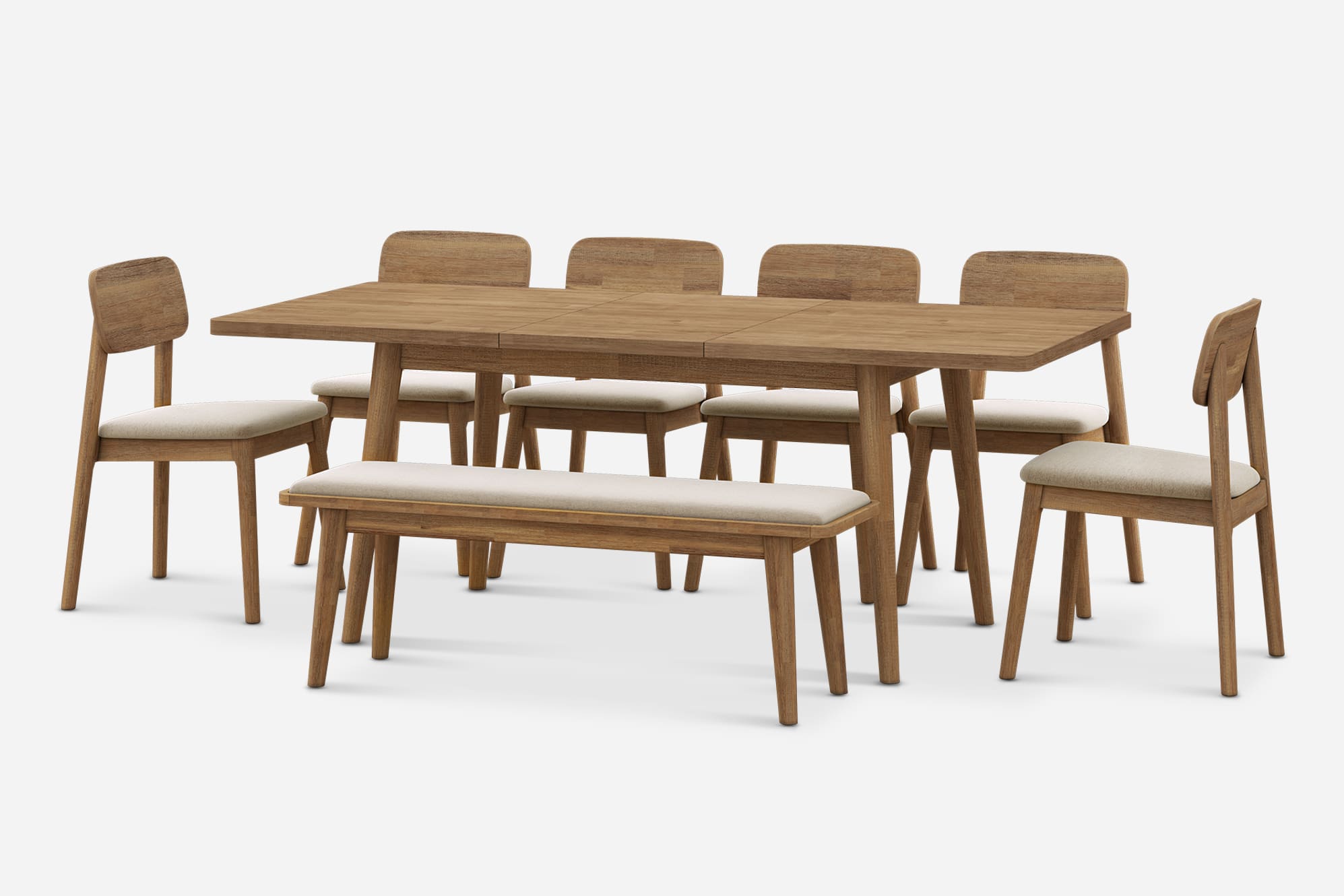 Seb Extendable Dining Set for 4-6 2