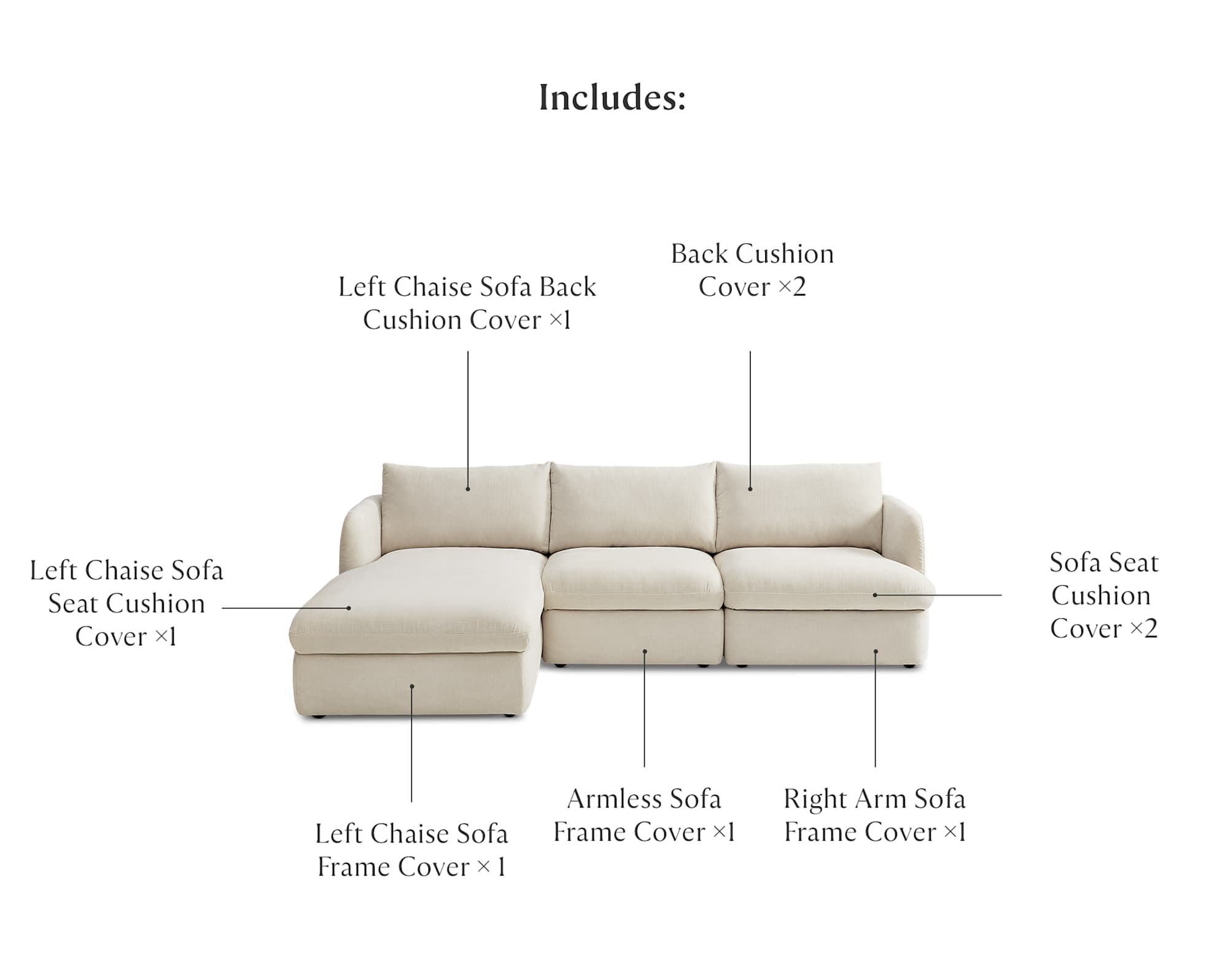 Ollie Combination Sofa Cover 1