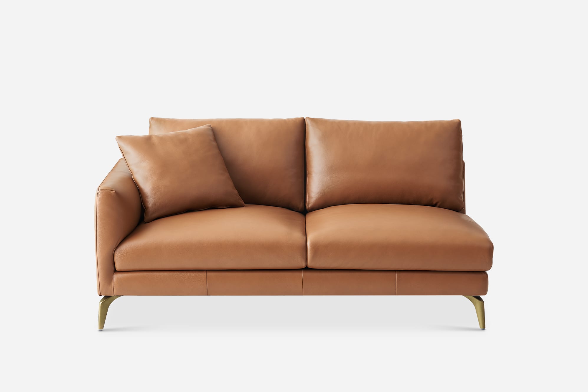 Lena Leather Left Arm 2 Seater Sofa 0