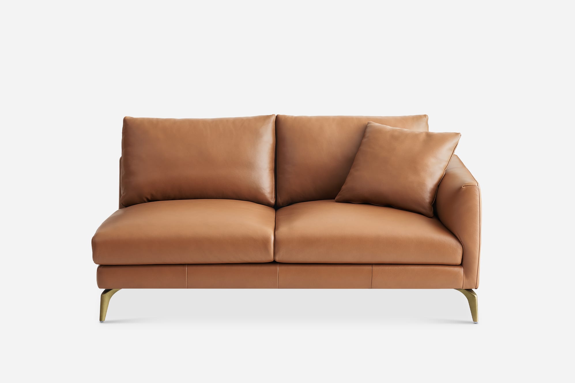 Lena Leather Right Arm 2 Seater Sofa 0