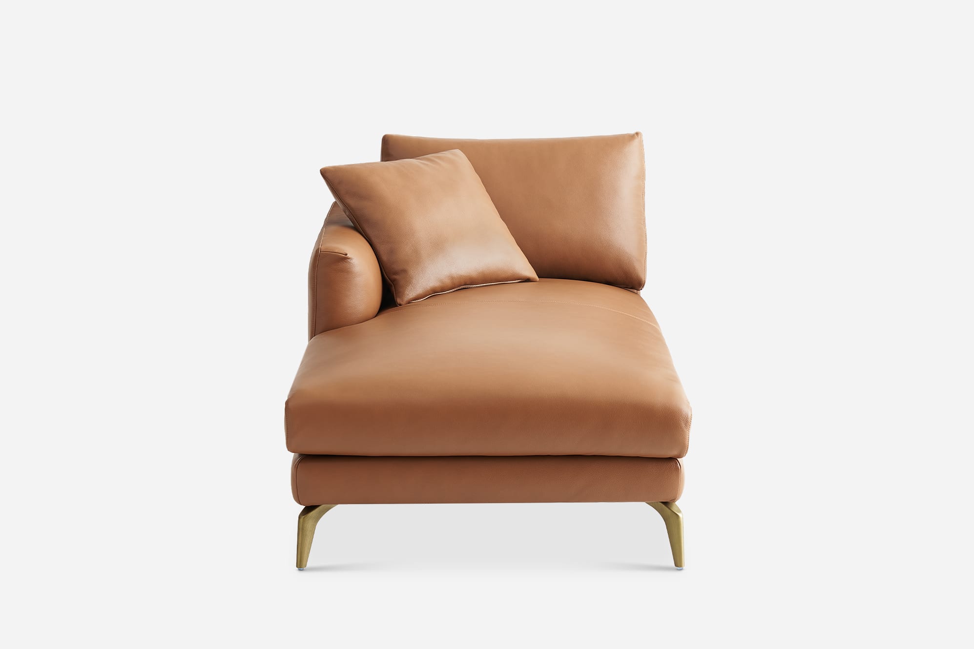 Lena Leather Left Chaise Sofa 0