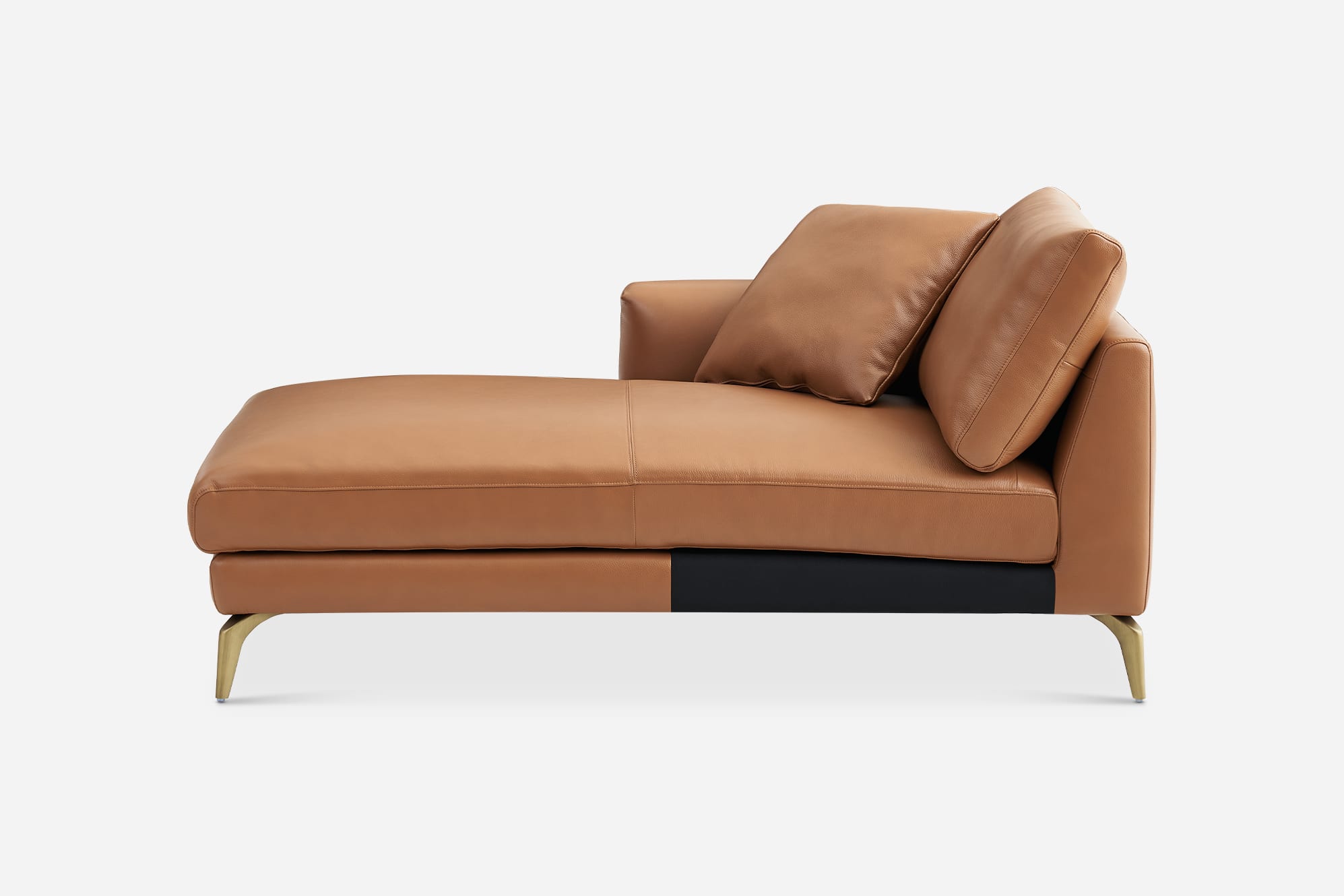 Lena Leather Left Chaise Sofa 8