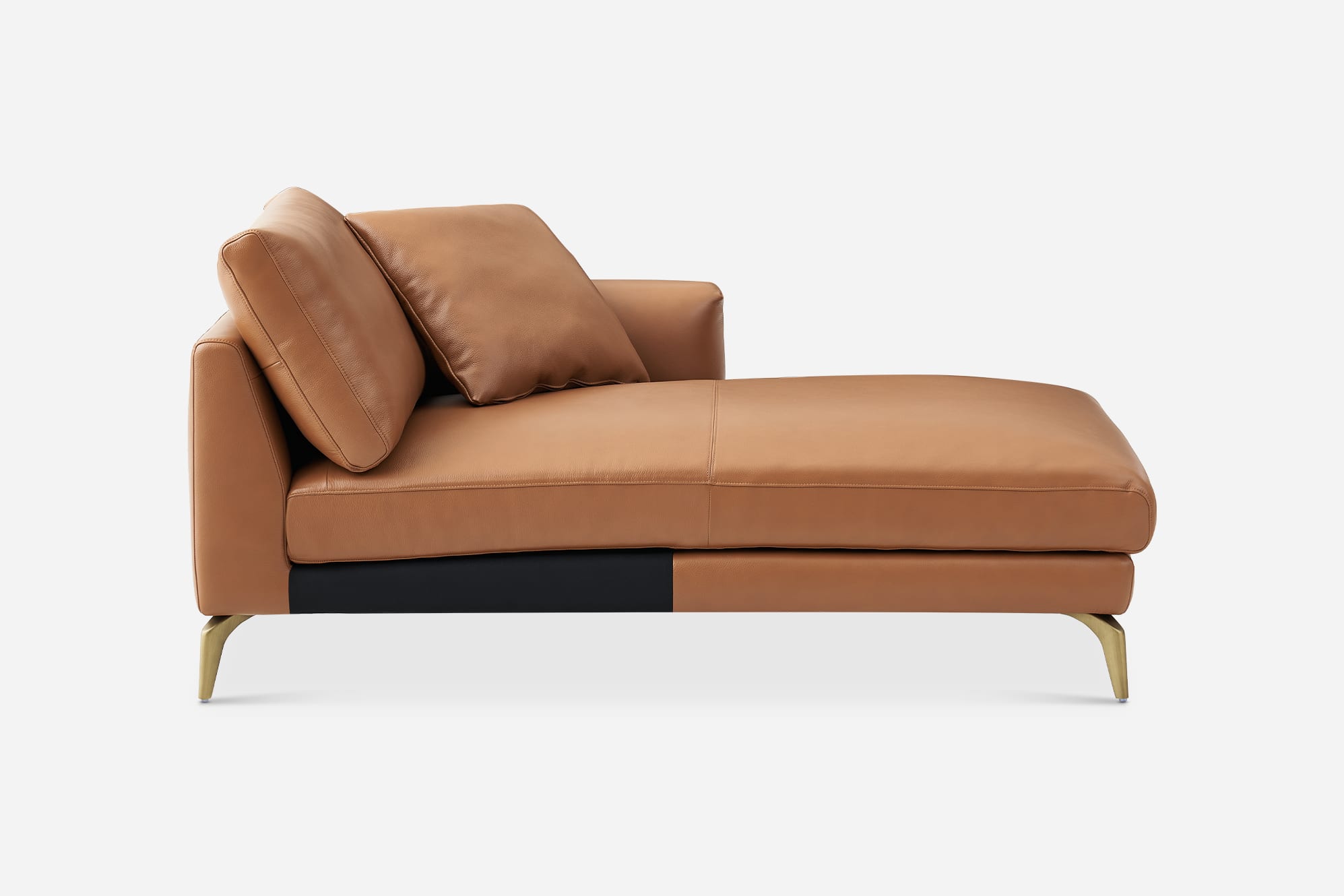 Lena Leather Right Chaise Sofa 8