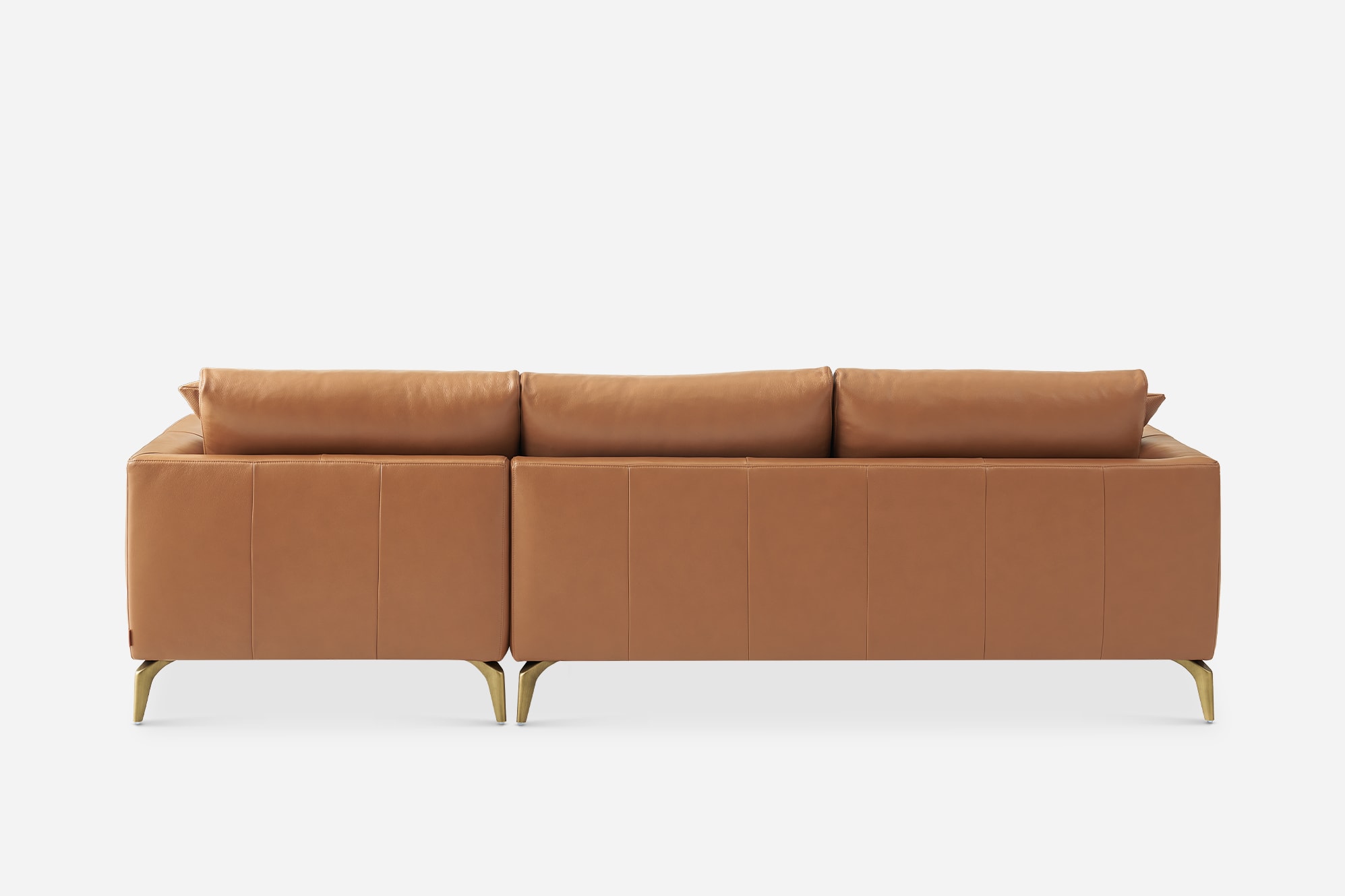 Lena Leather Chaise Sectional Sofa 9