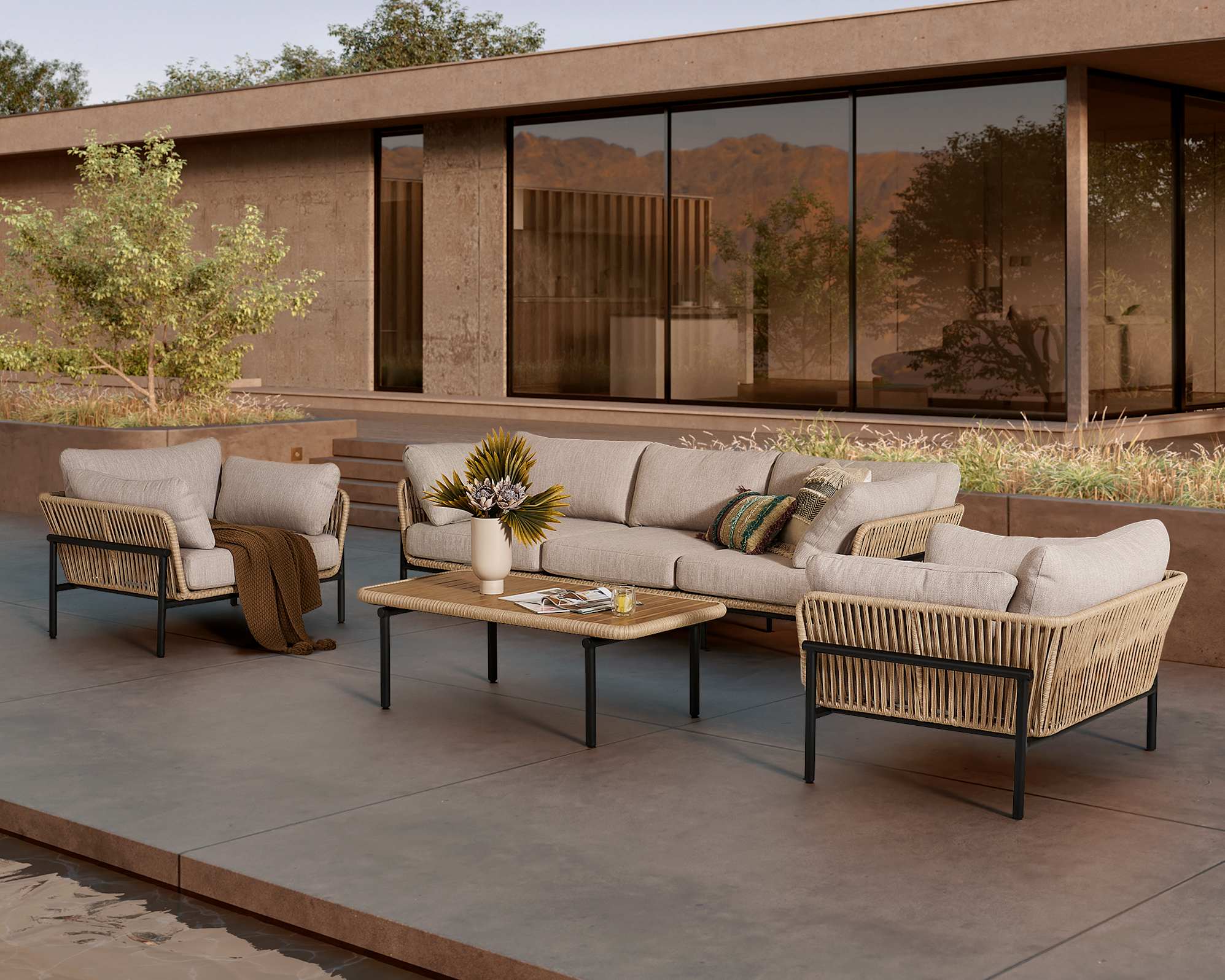 Sierra Garden 2 Seater Sofa 0