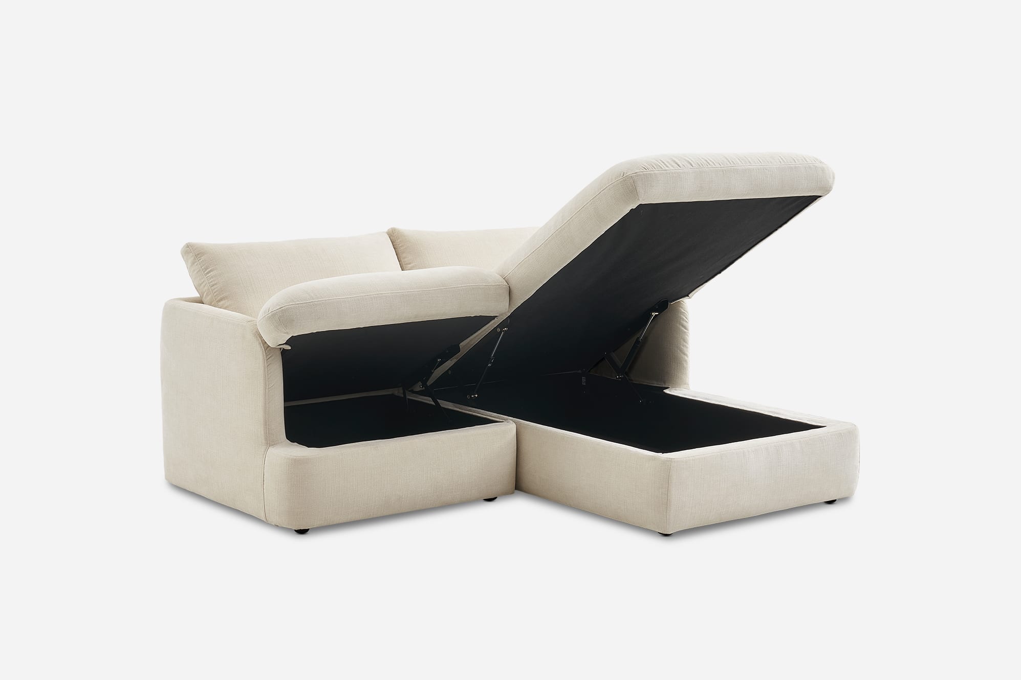 Ollie Storage Small Chaise Sectional Sofa 3