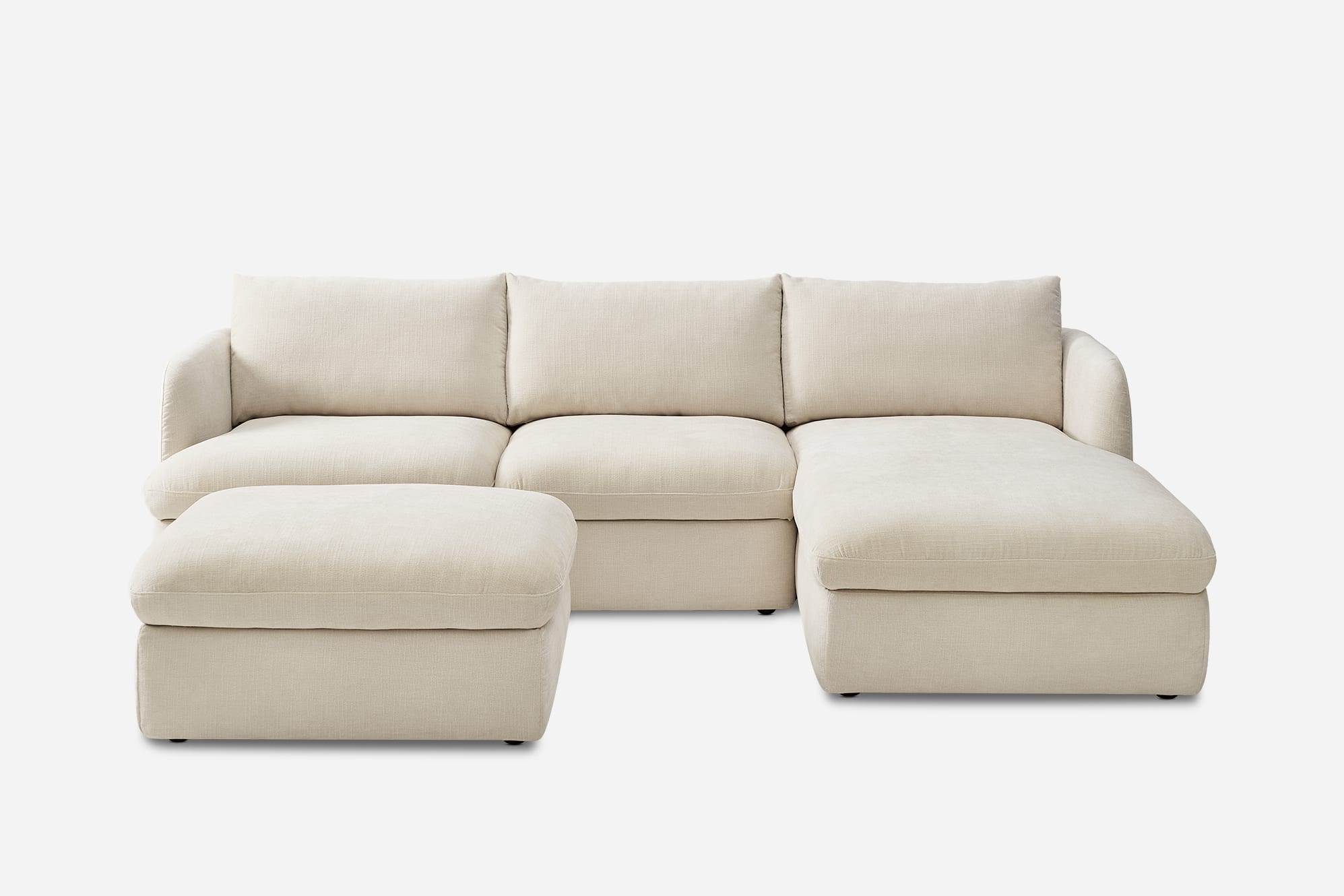 Ollie Storage Chaise Sectional Sofa with Ottoman 2