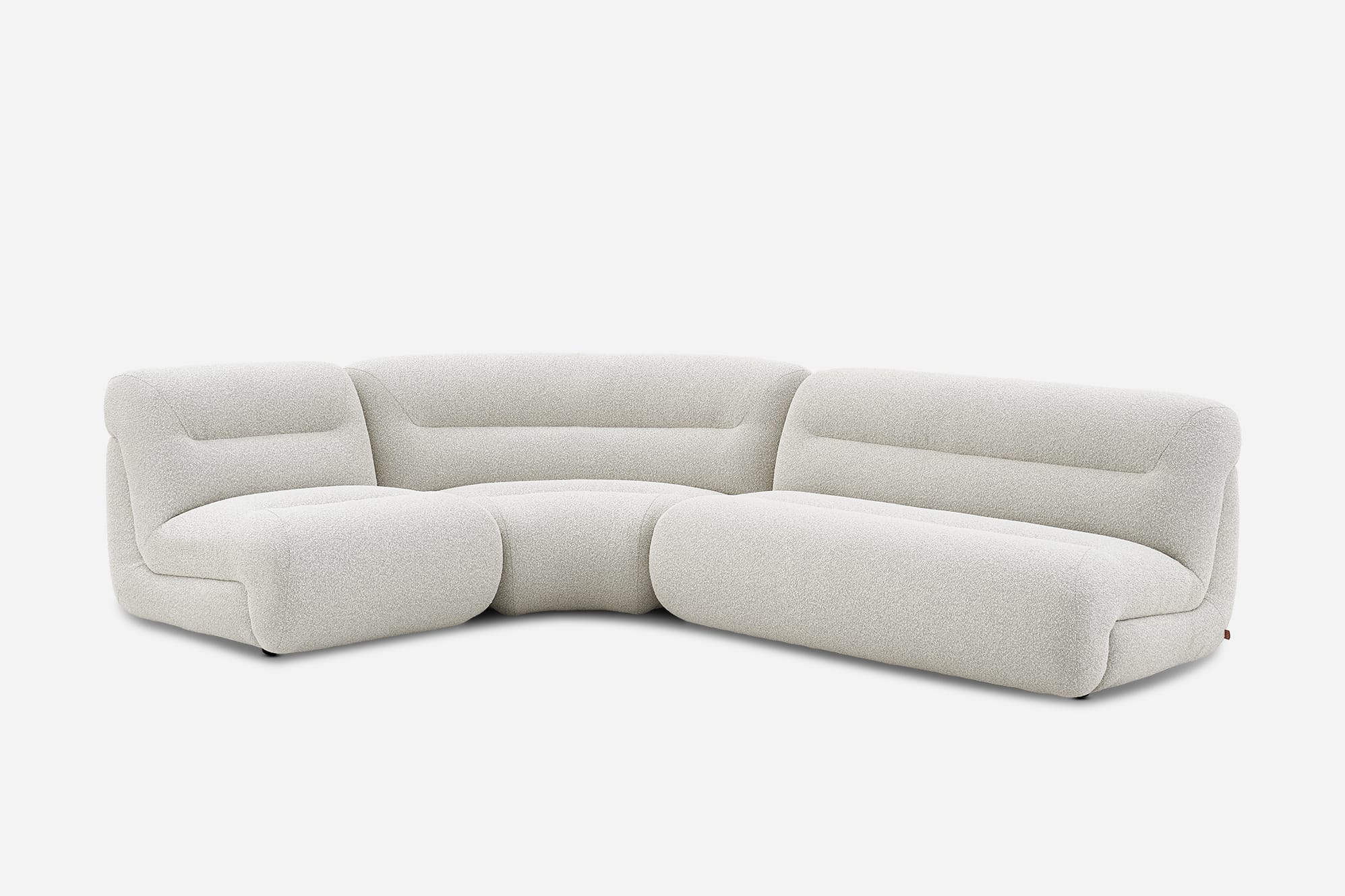 Tovi Performance Boucle 3-Piece Chaise Sectional Sofa 10