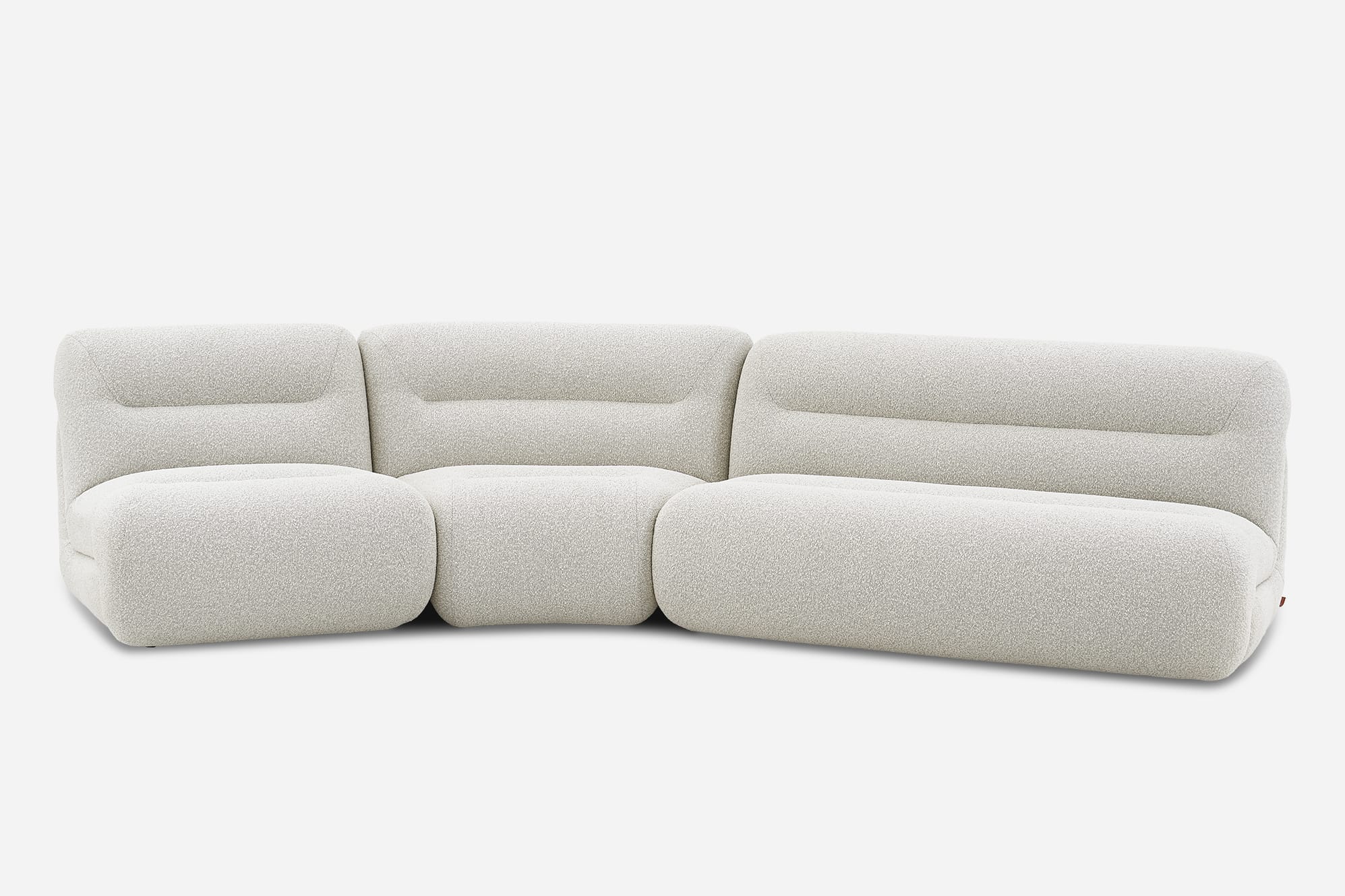 Tovi Performance Boucle Angled Chaise Sectional Sofa 2