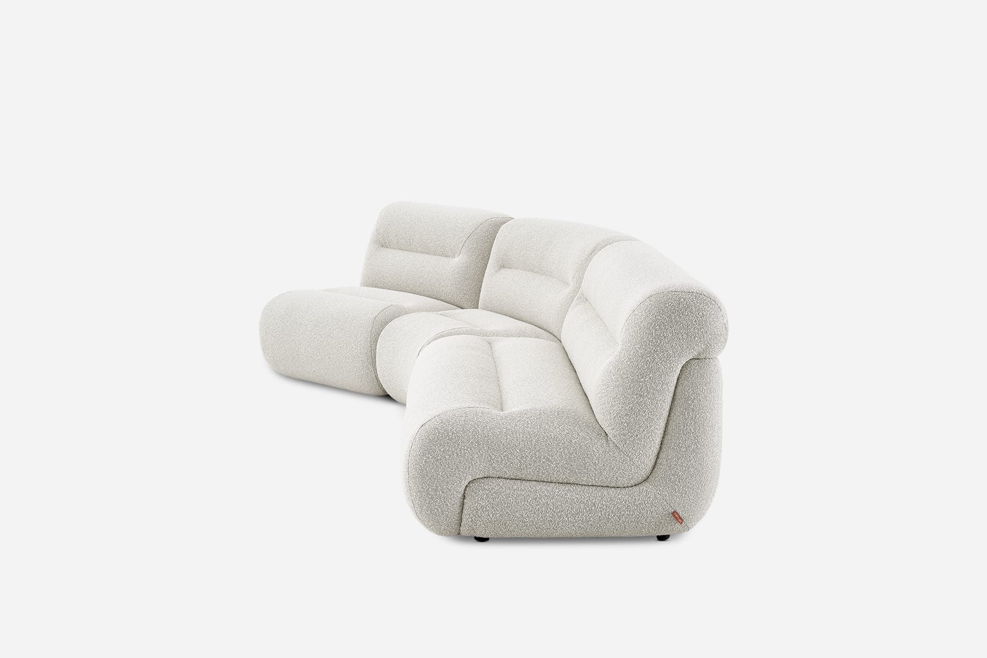 Tovi Performance Boucle Angled Chaise Sectional Sofa 11