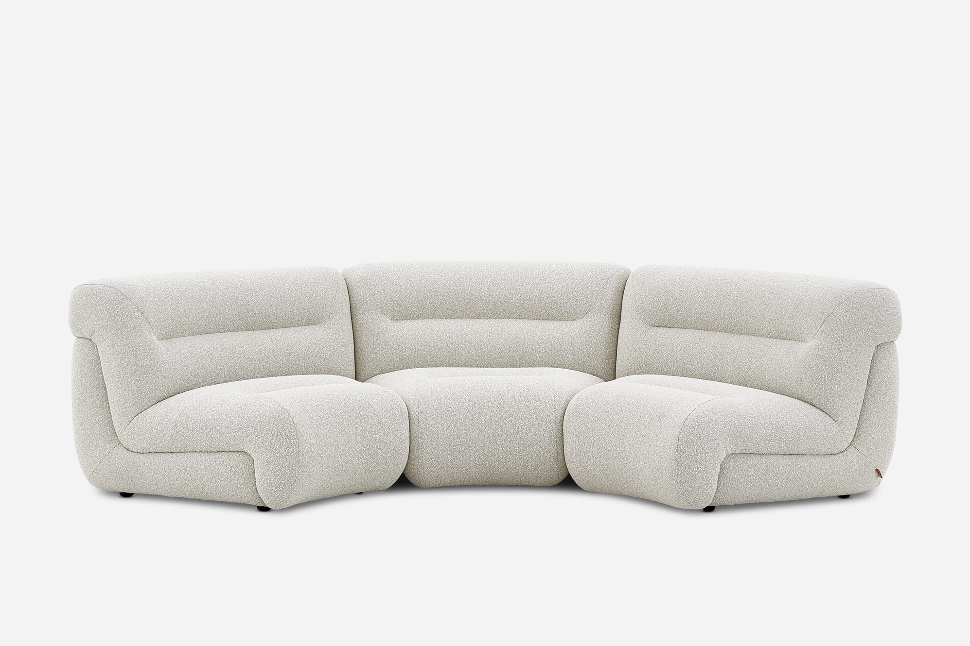 Tovi Performance Boucle Curve 3 Seater Sofa 2