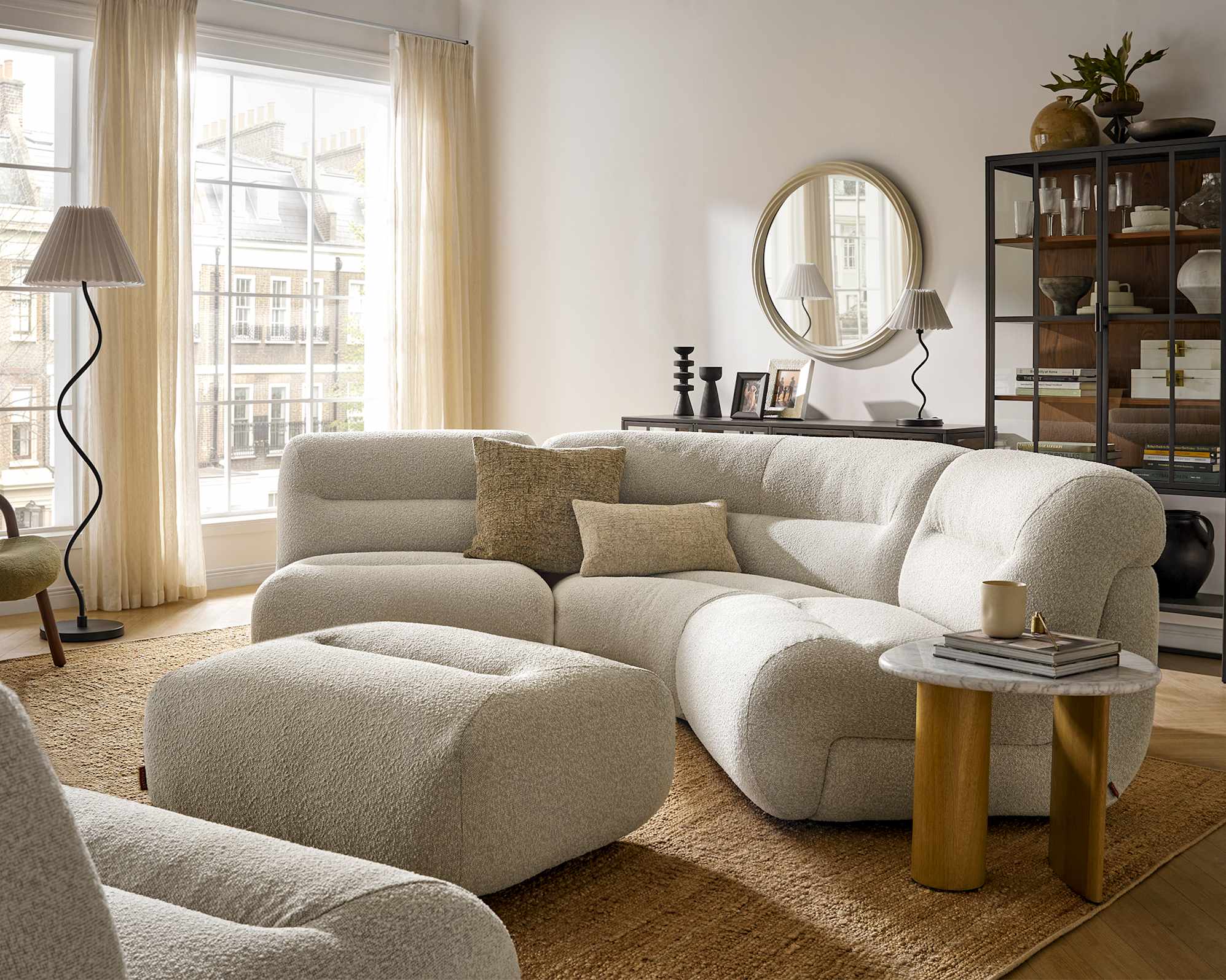 Tovi Performance Boucle Armless Sofa 4