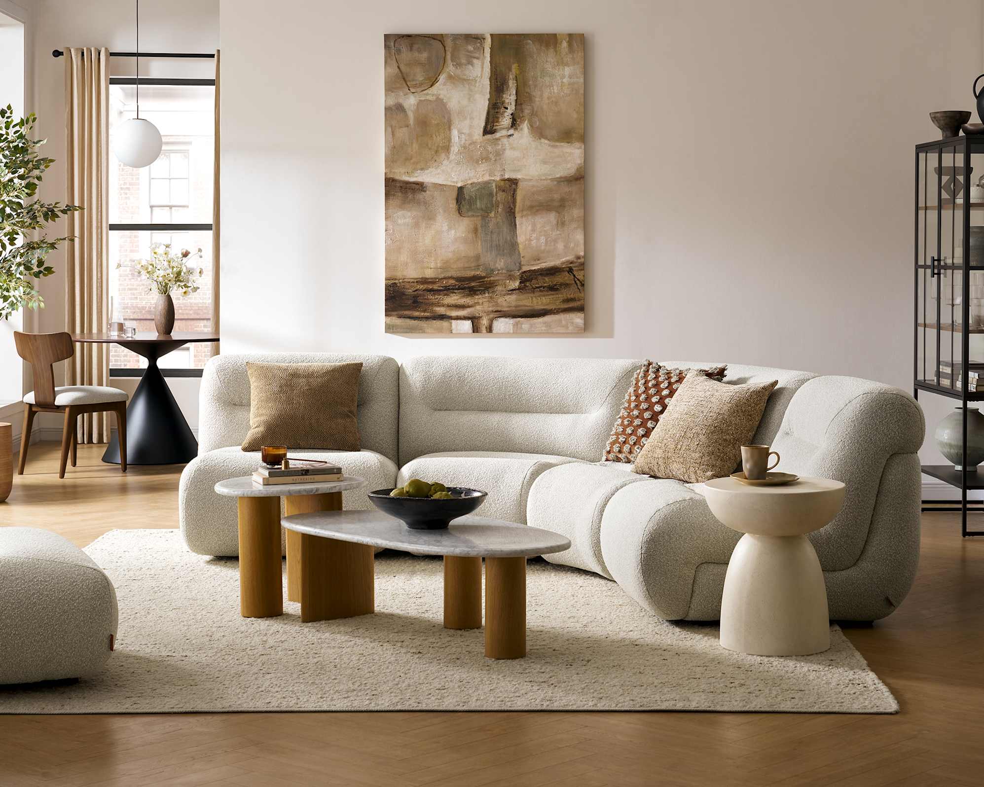 Tovi Performance Boucle Armless Sofa 3